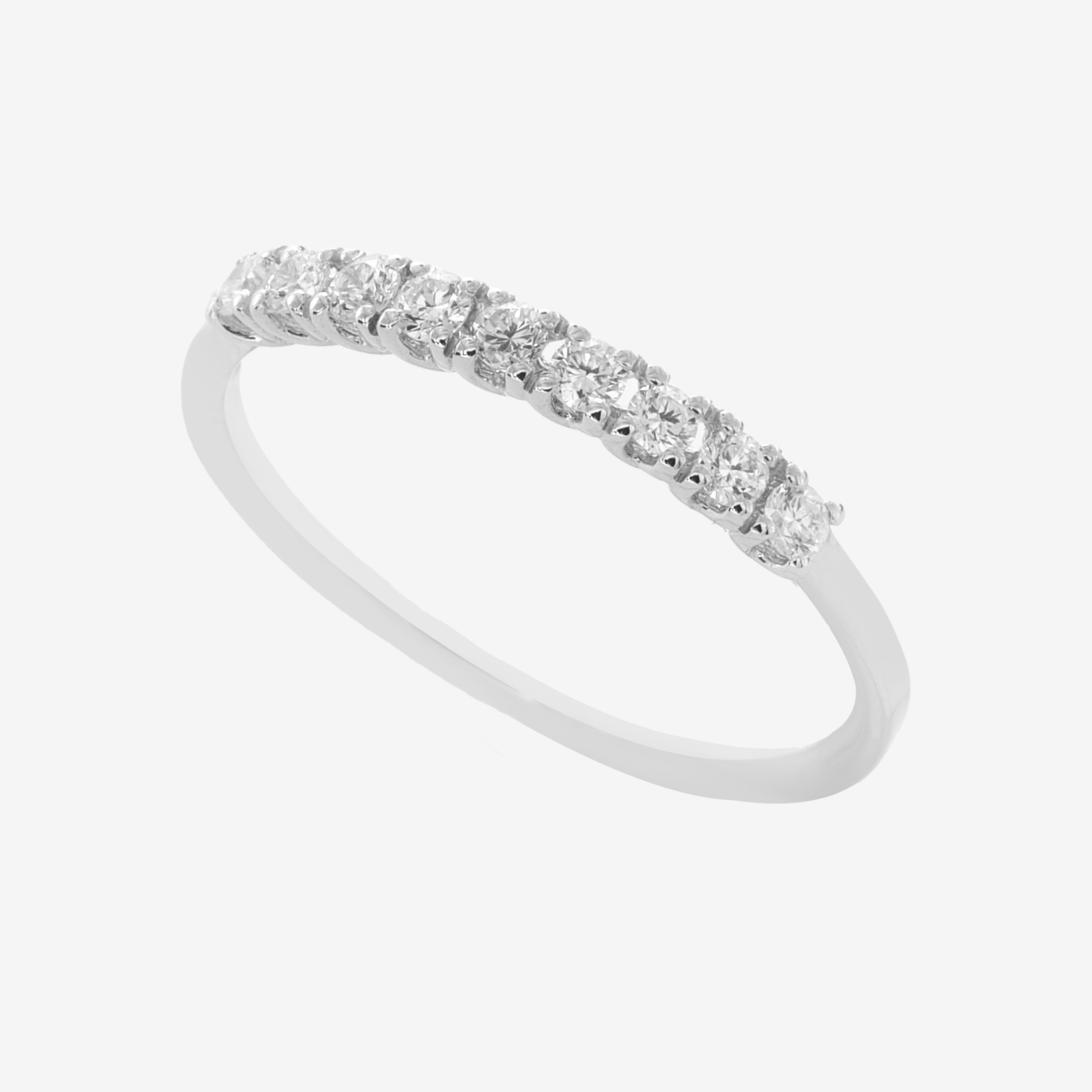 Inel semi-eternity cu diamante 0.30 ct