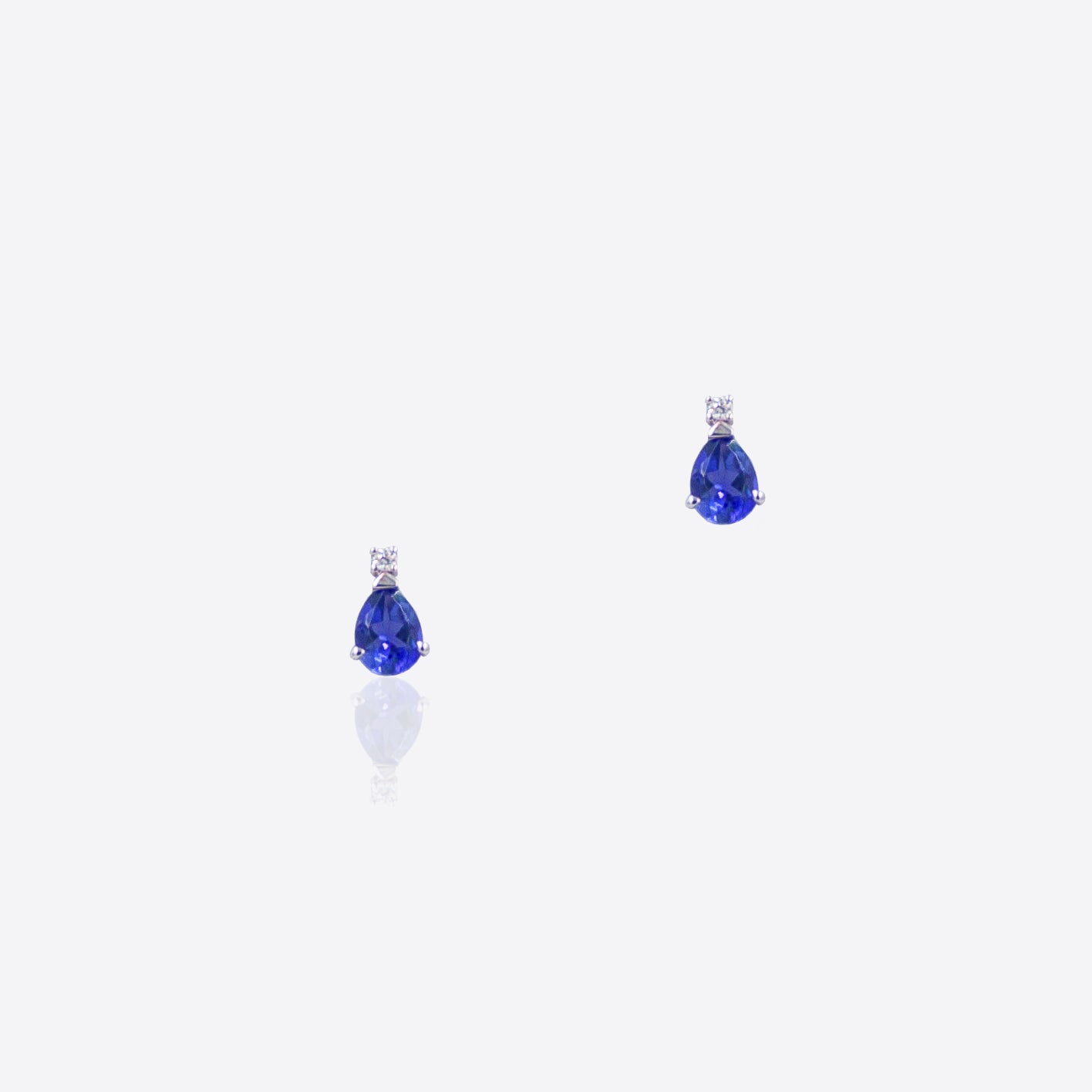 Cercei Droplet cu Tanzanite si Diamante