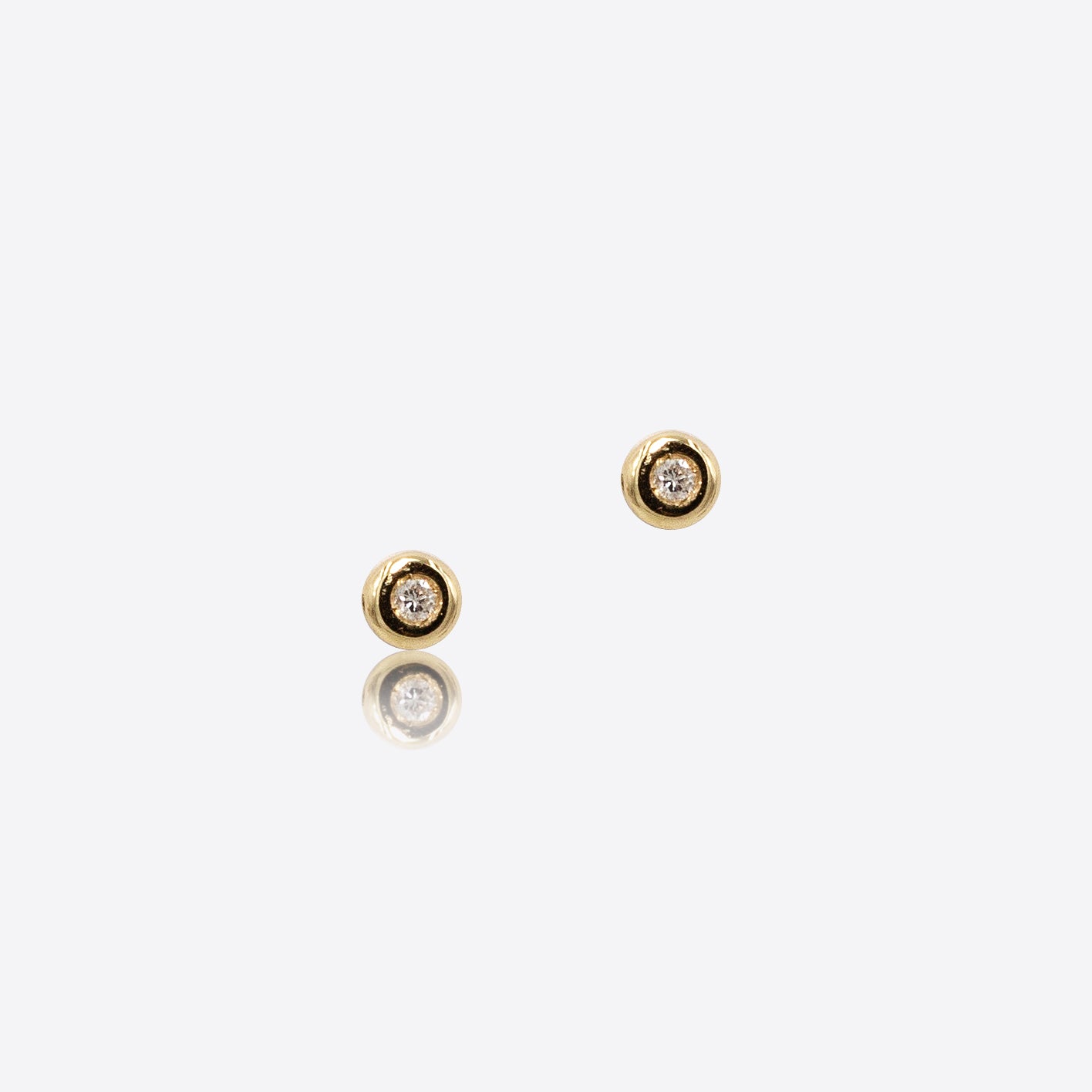 Cercei aur galben 18k cu diamante
