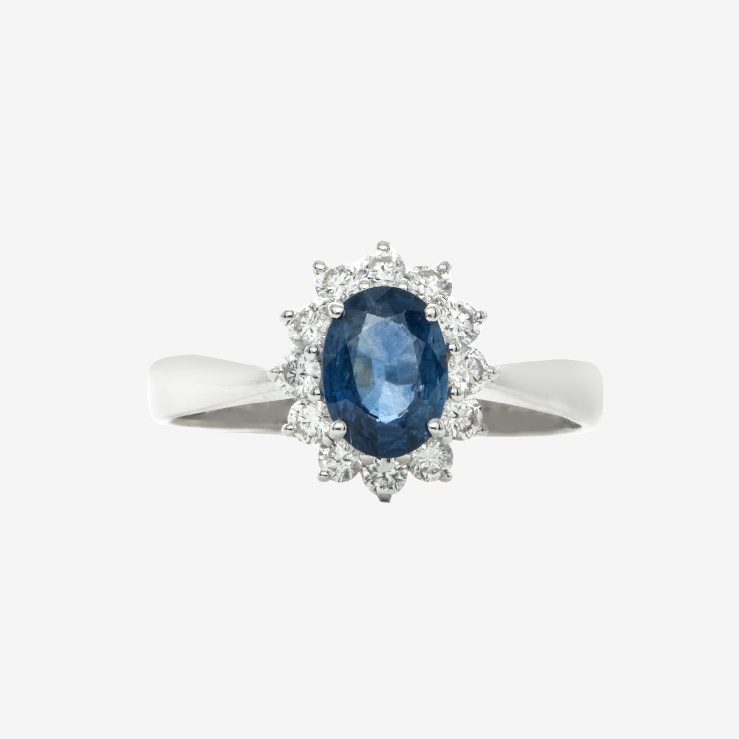 Inel aur 18k cu safir 1.94 ct si diamante 0.31 ct