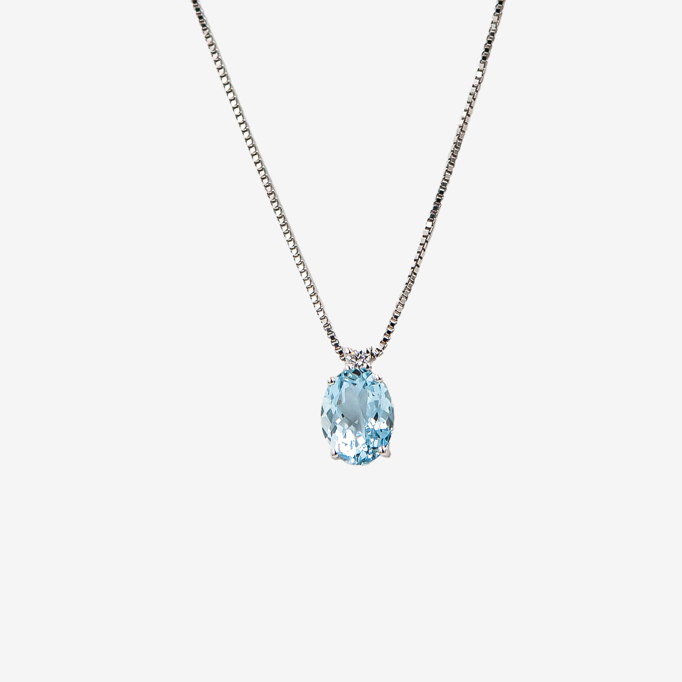 Colier Droplet cu Aquamarin 1.70 ct