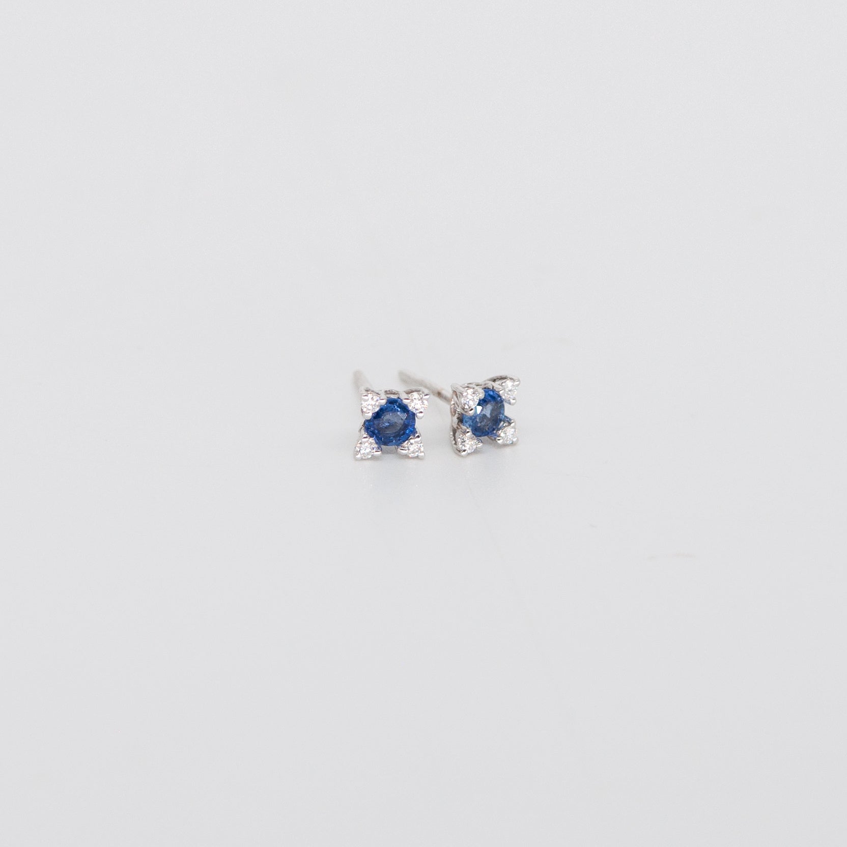 Star sapphire earrings