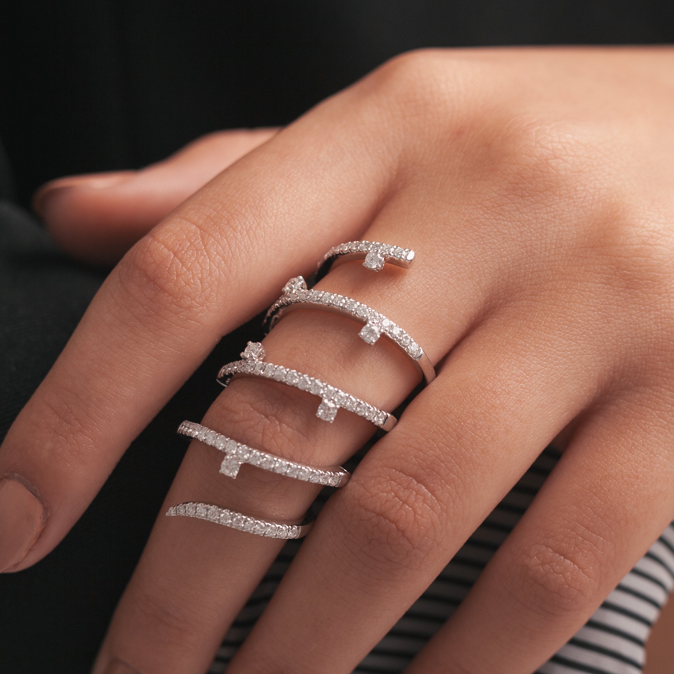 Inel Diamonds Spiral