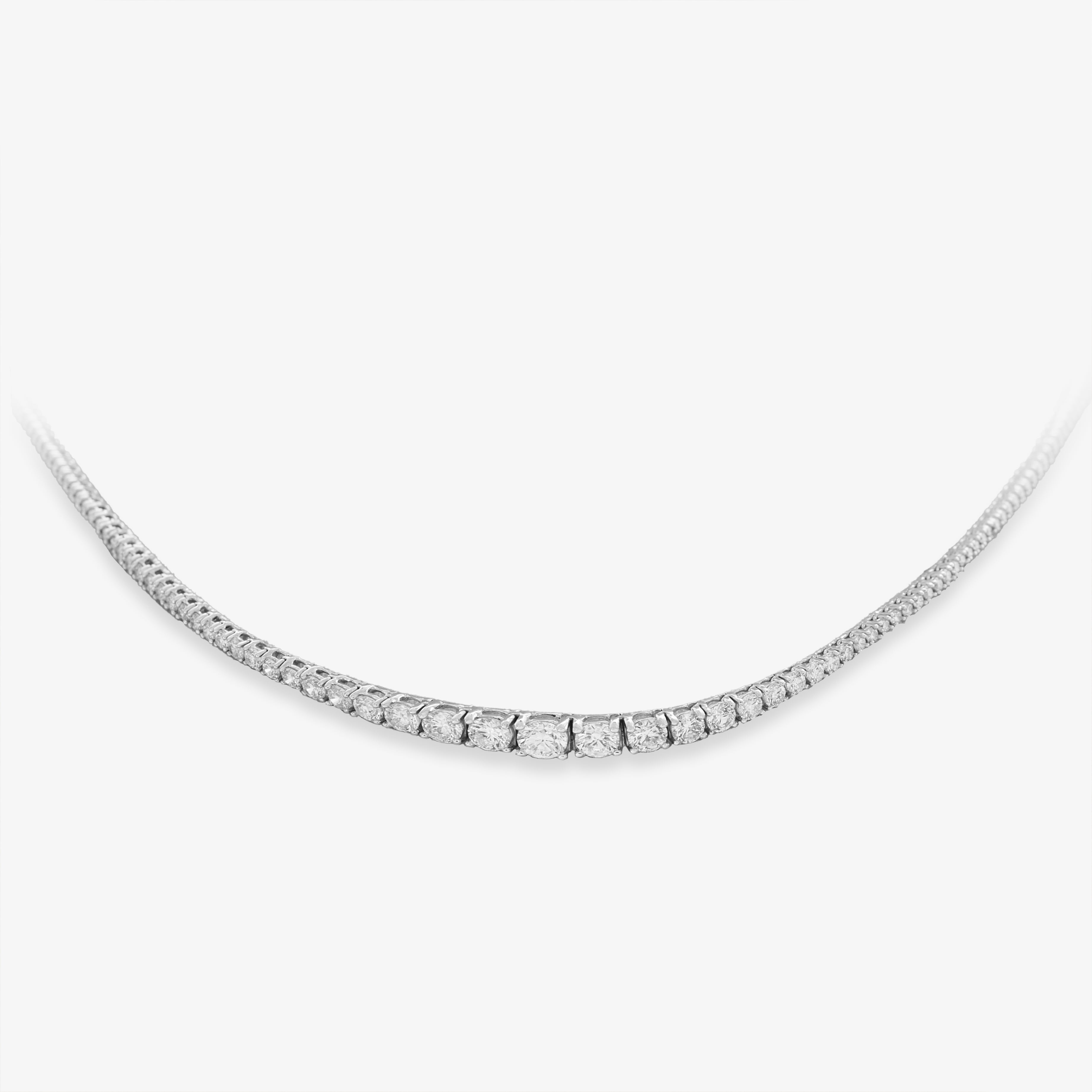 Colier tennis cu diamante 4.19 ct