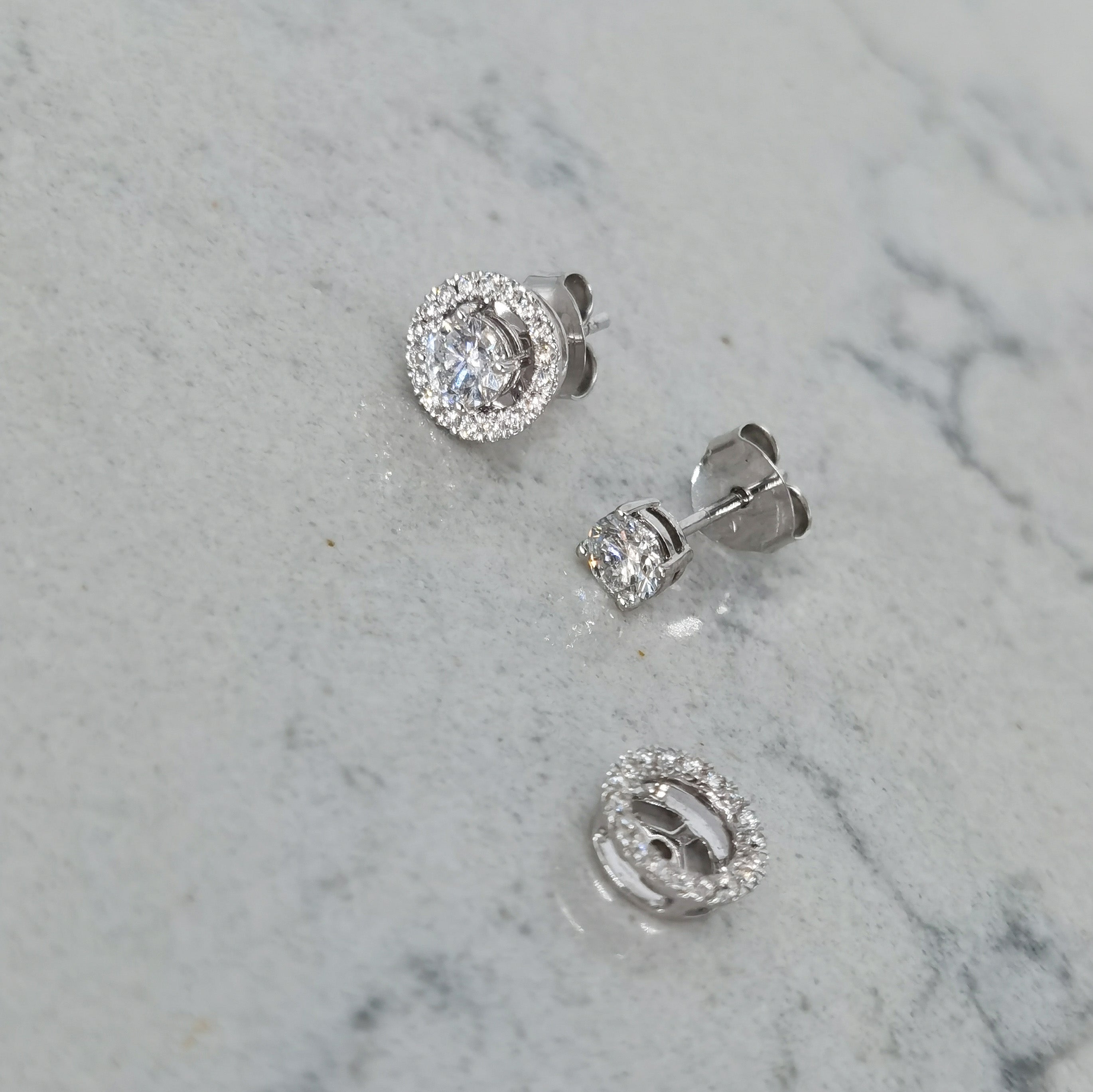 Cercei Spotlight cu Diamante 0.60 ct si Jachete detasabile 0.17ct