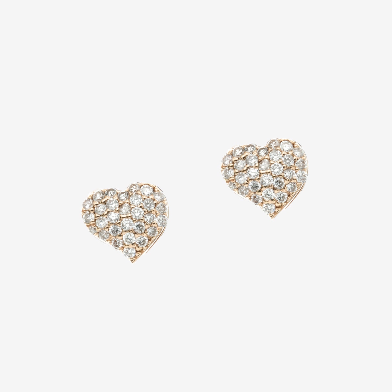 HEART LOVE EARRINGS WITH DIAMONDS