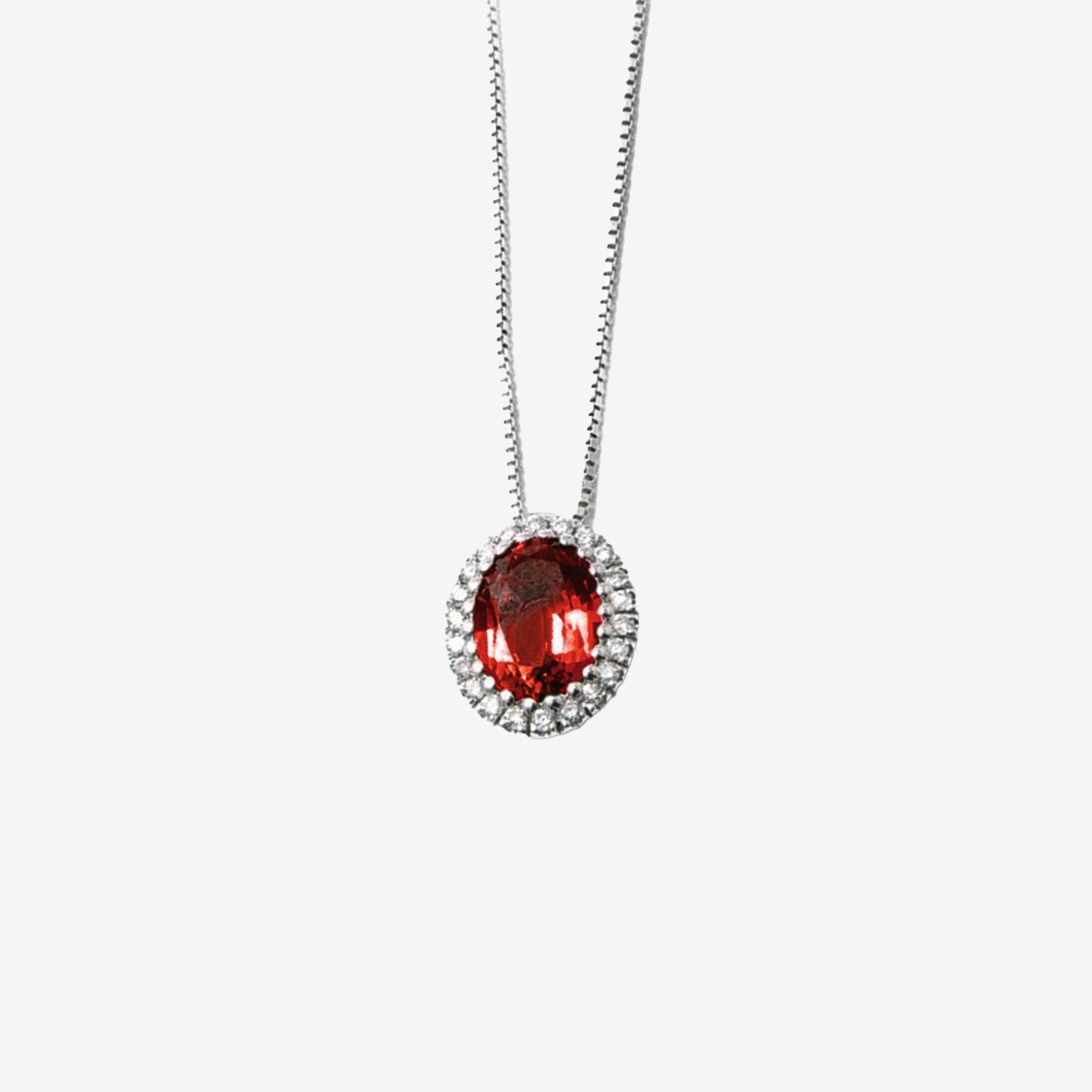 Necklace with rubies and diamonds