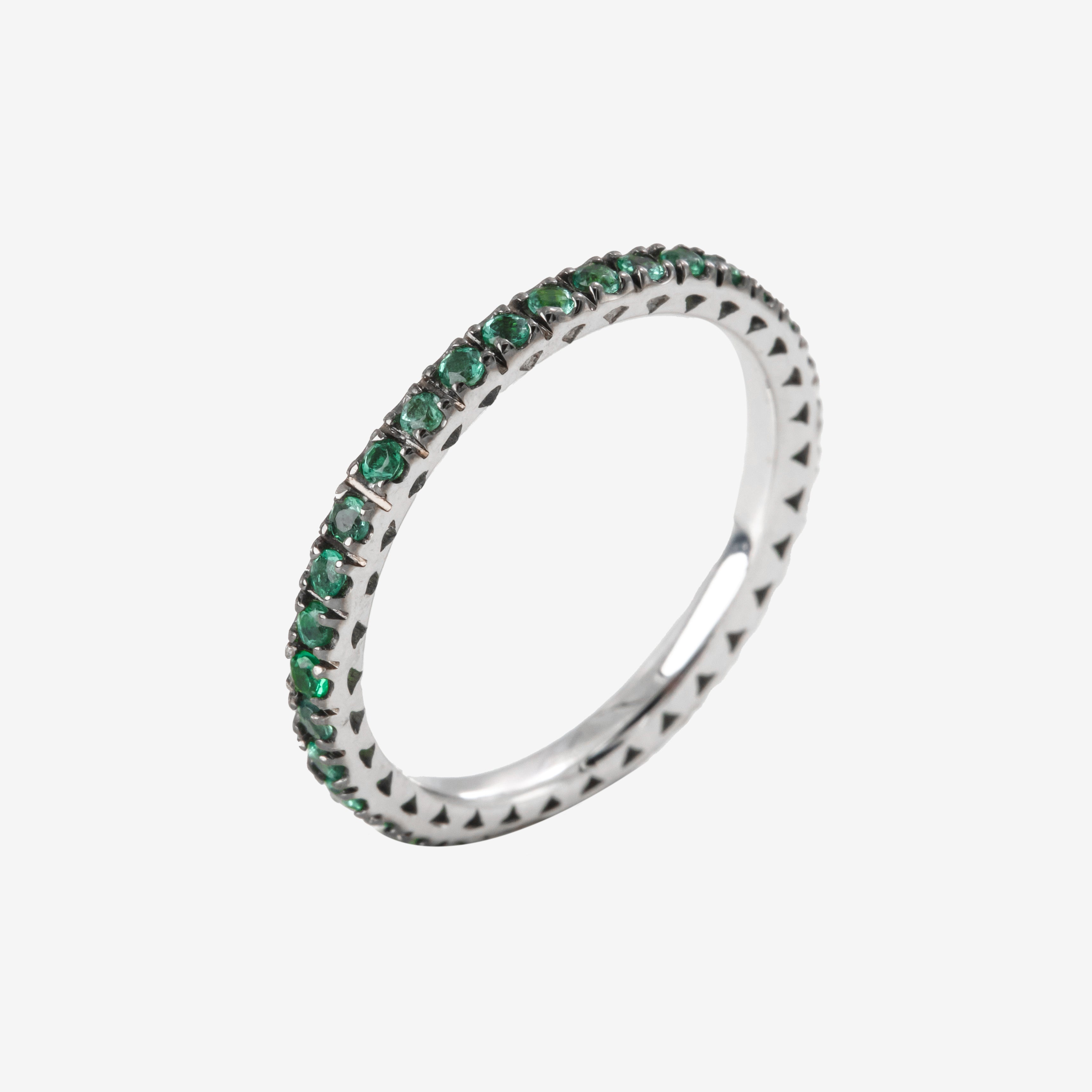 Eternity Ring with Emeralds 0.55ct