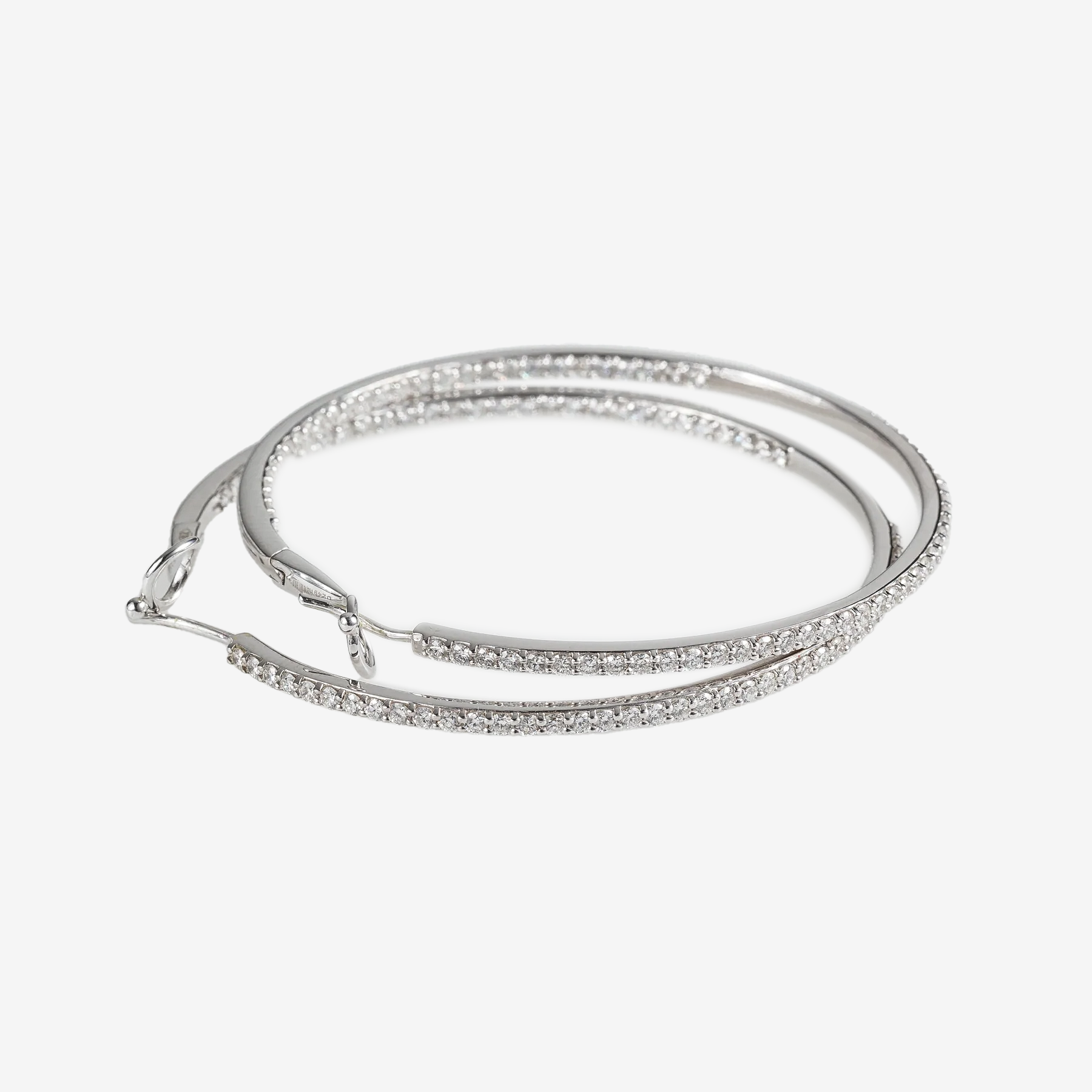 Diamond Hoops Earrings
