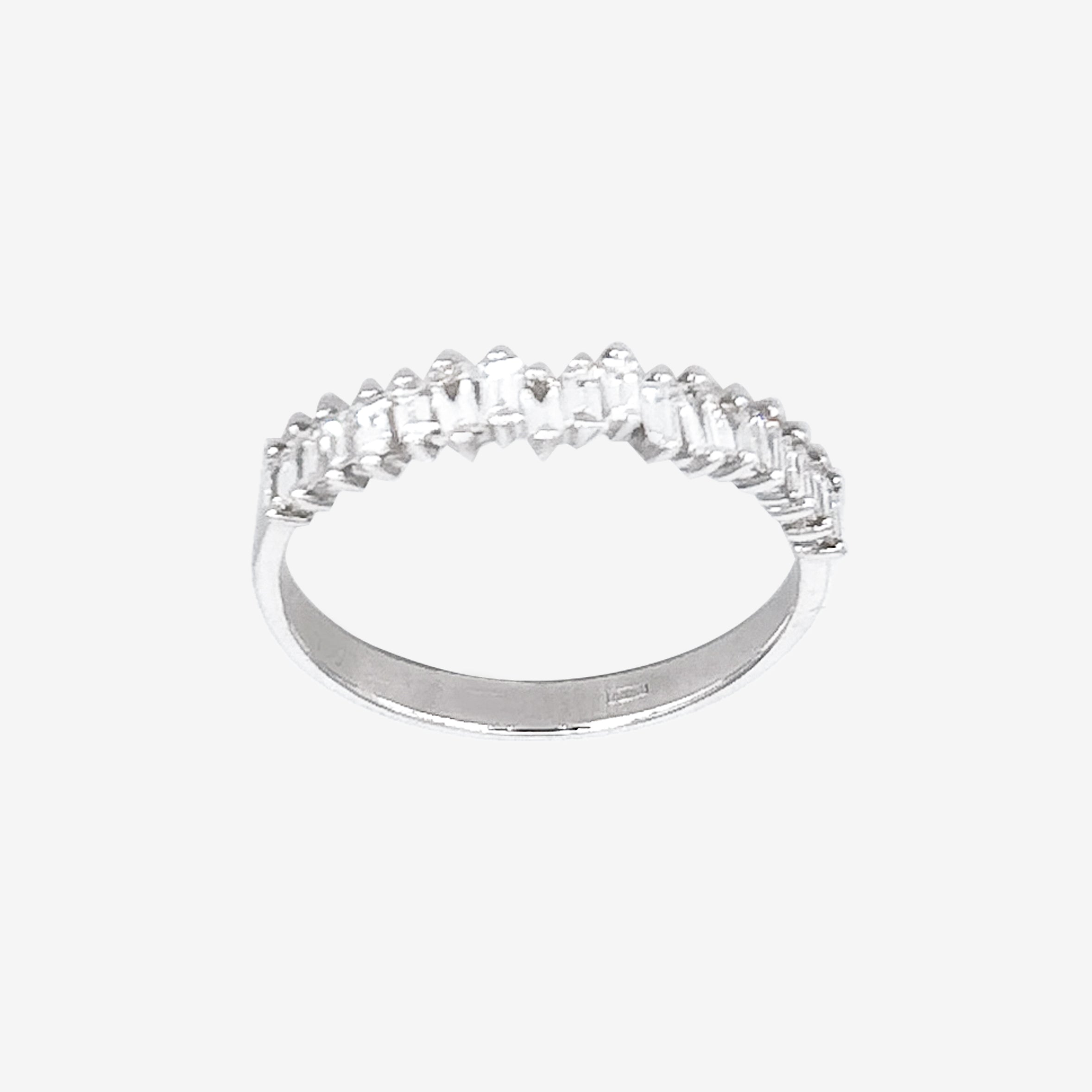 Inel Semi-Eternity Baguette cu Diamante