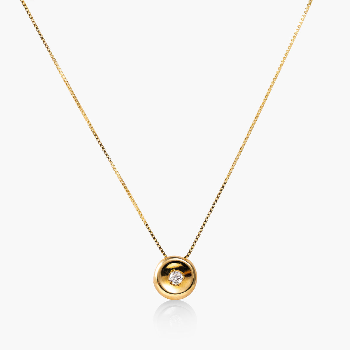 Colier aur galben 18k cu diamant