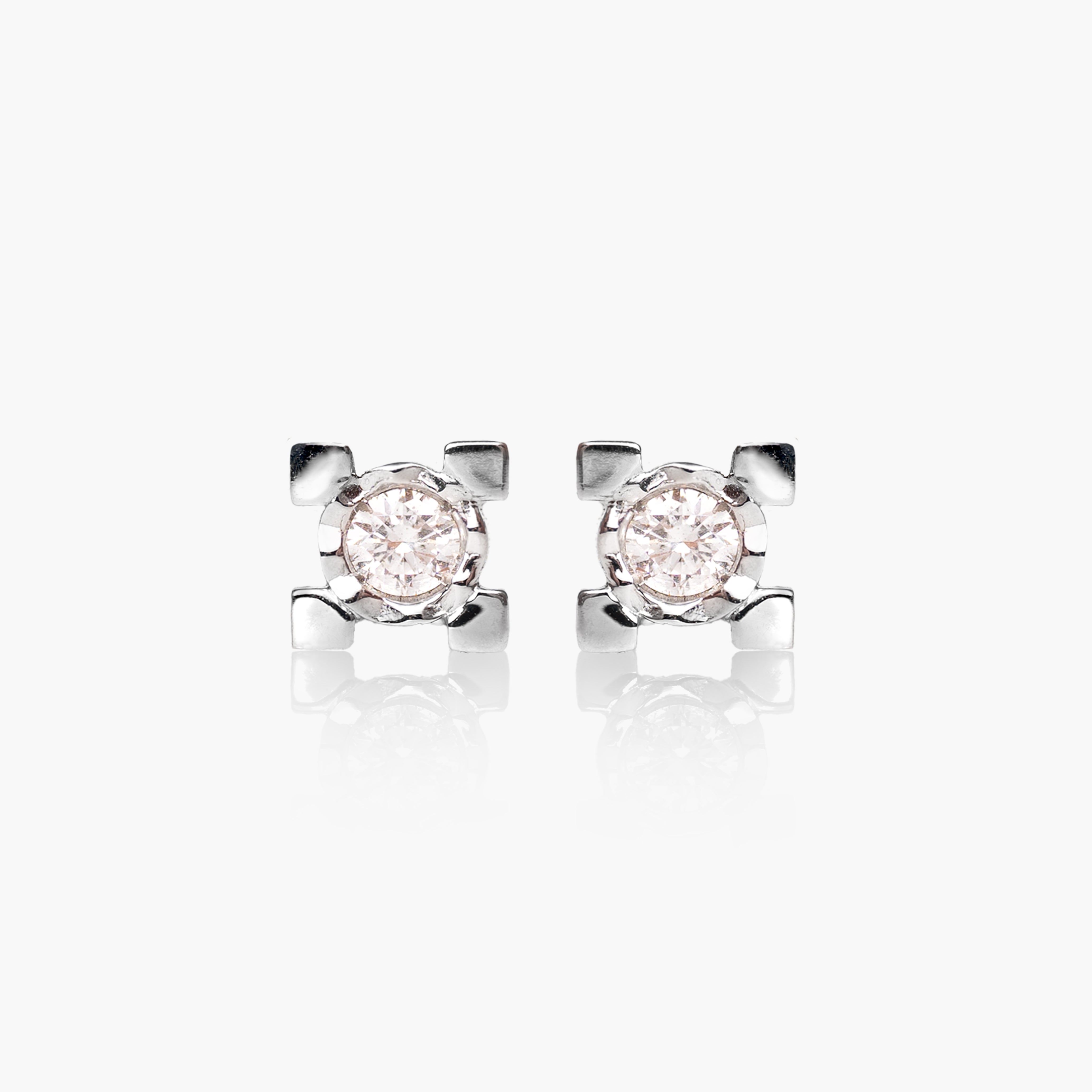 Square Spotlight Diamond Earrings