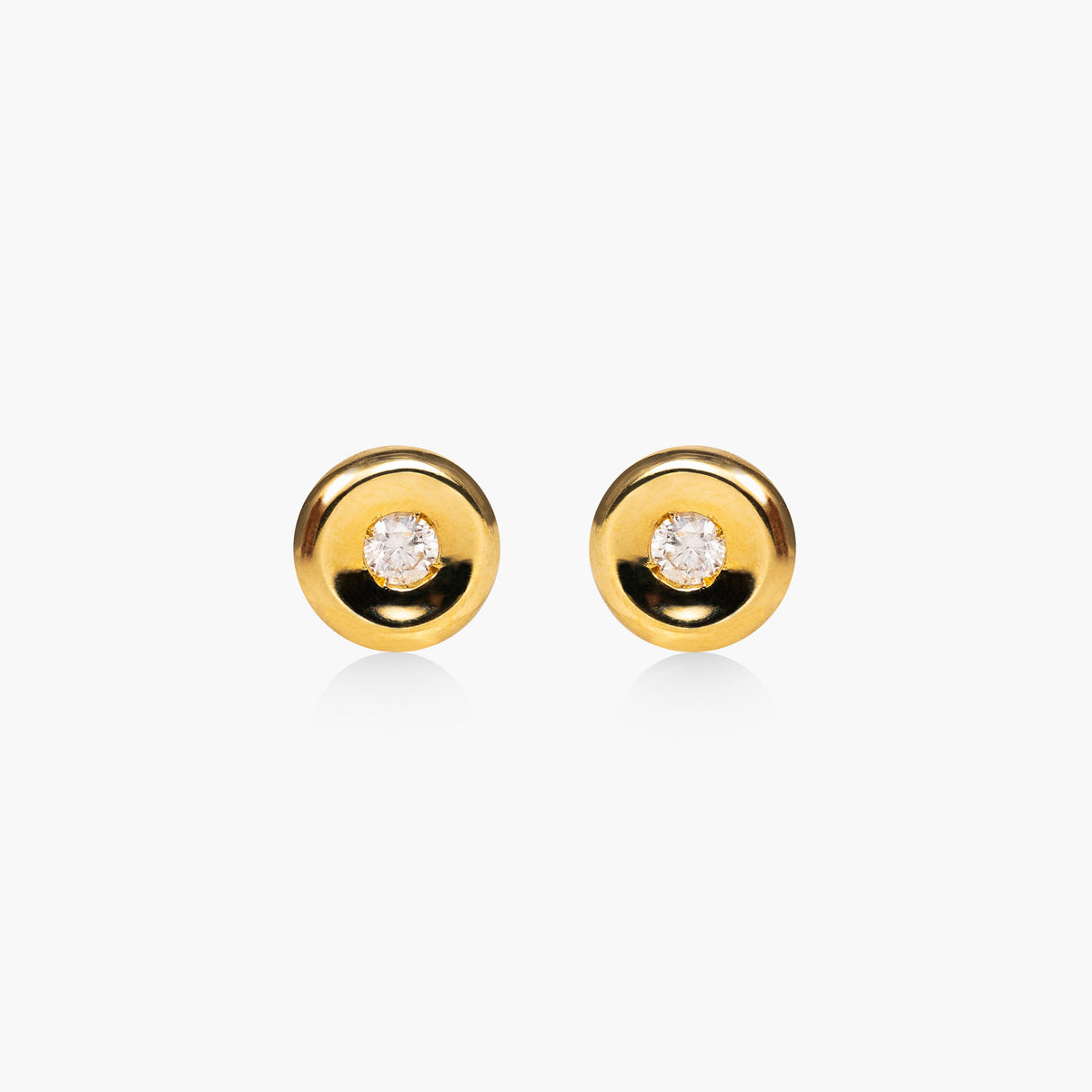 Cercei aur galben 18k cu diamante