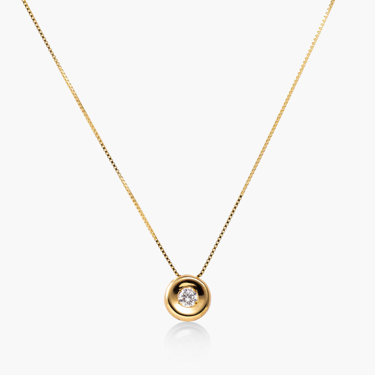 Colier aur galben 18k cu diamant