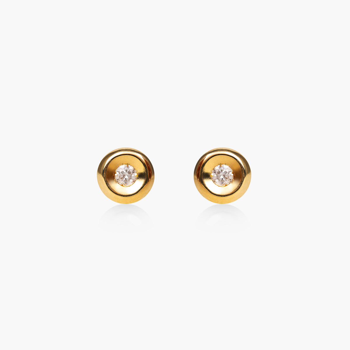 Cercei aur galben 18k cu diamante