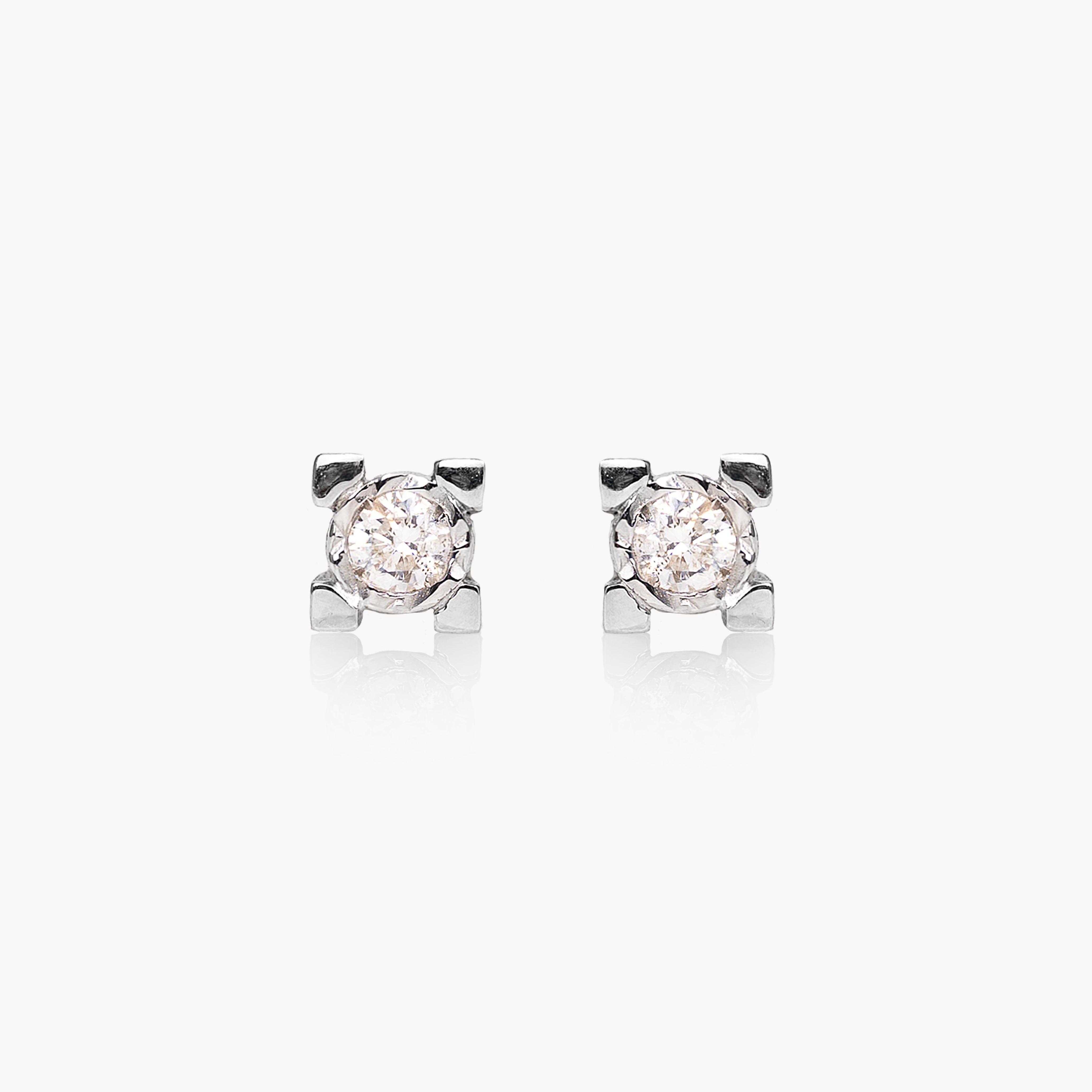 Square Spotlight Diamond Earrings