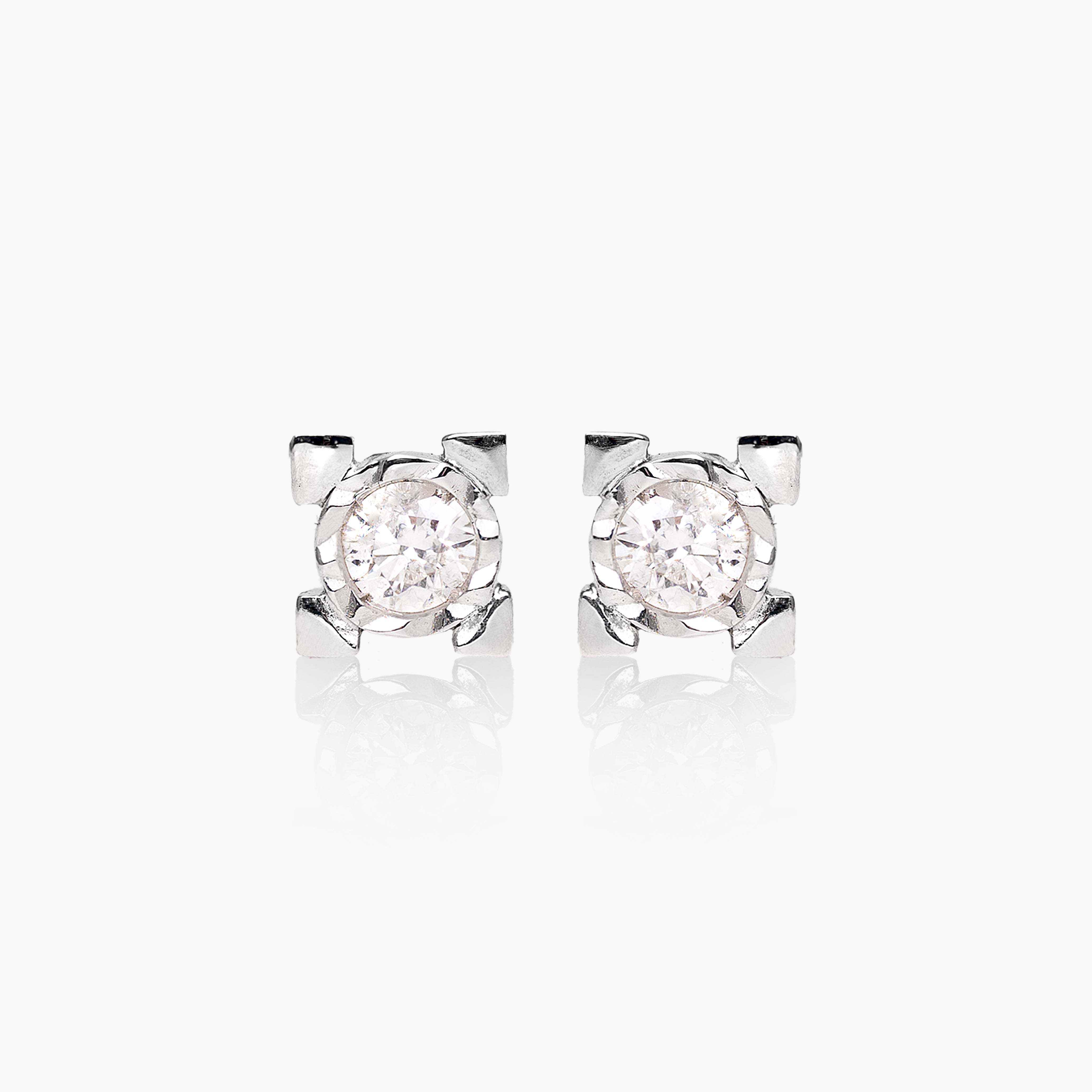 Square Spotlight Diamond Earrings