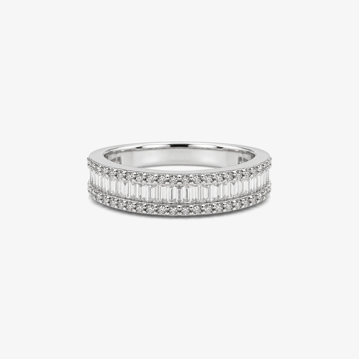 Inel semi-eternity din aur 18K cu diamante 0,73 ct