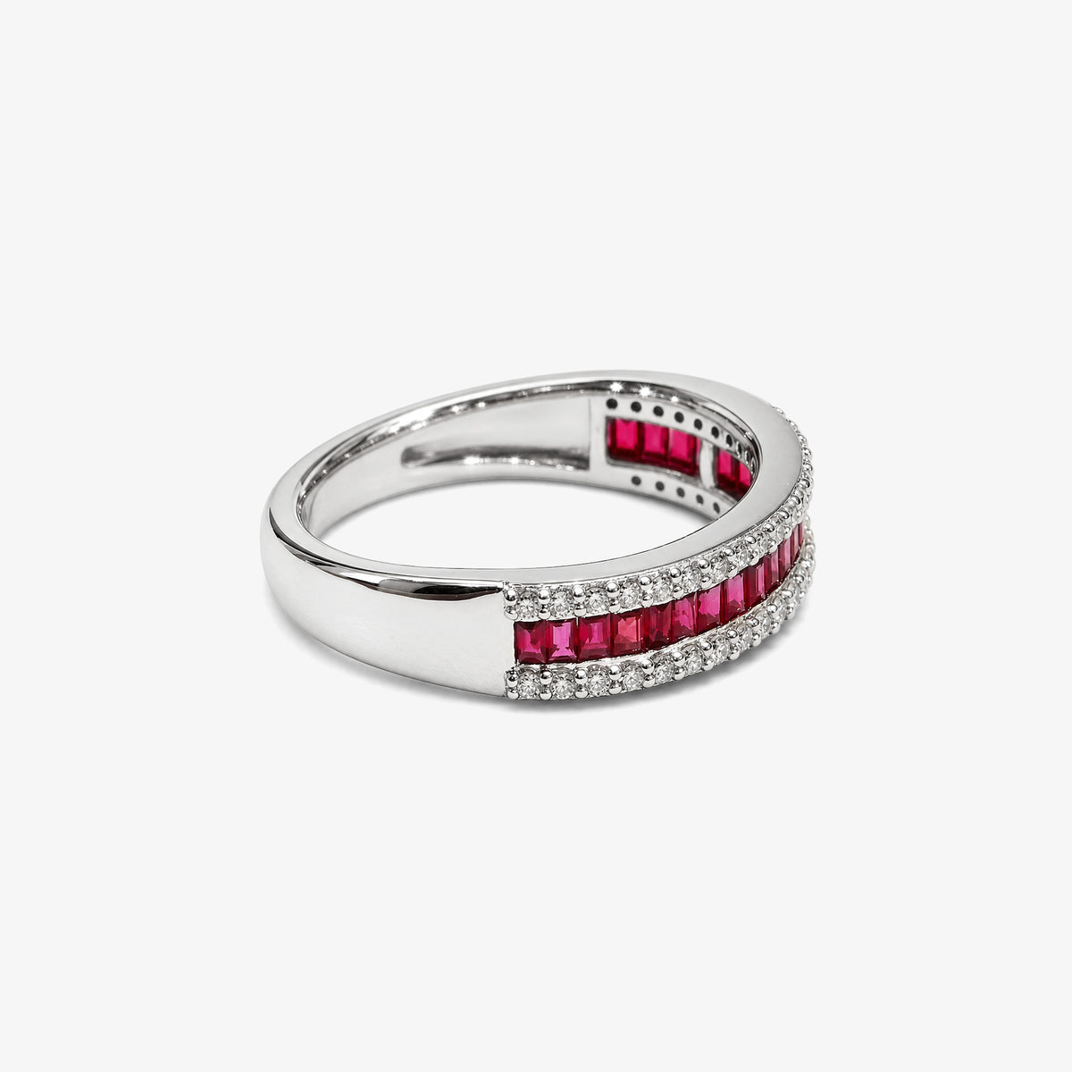 Inel din aur 18K cu rubine și diamante (0,71 + 0,32 ct)