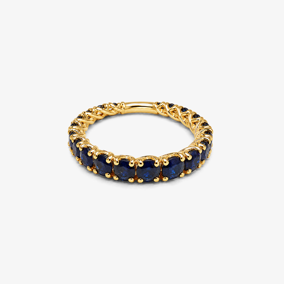 Inel eternity din aur 18K cu safire 2,28 ct