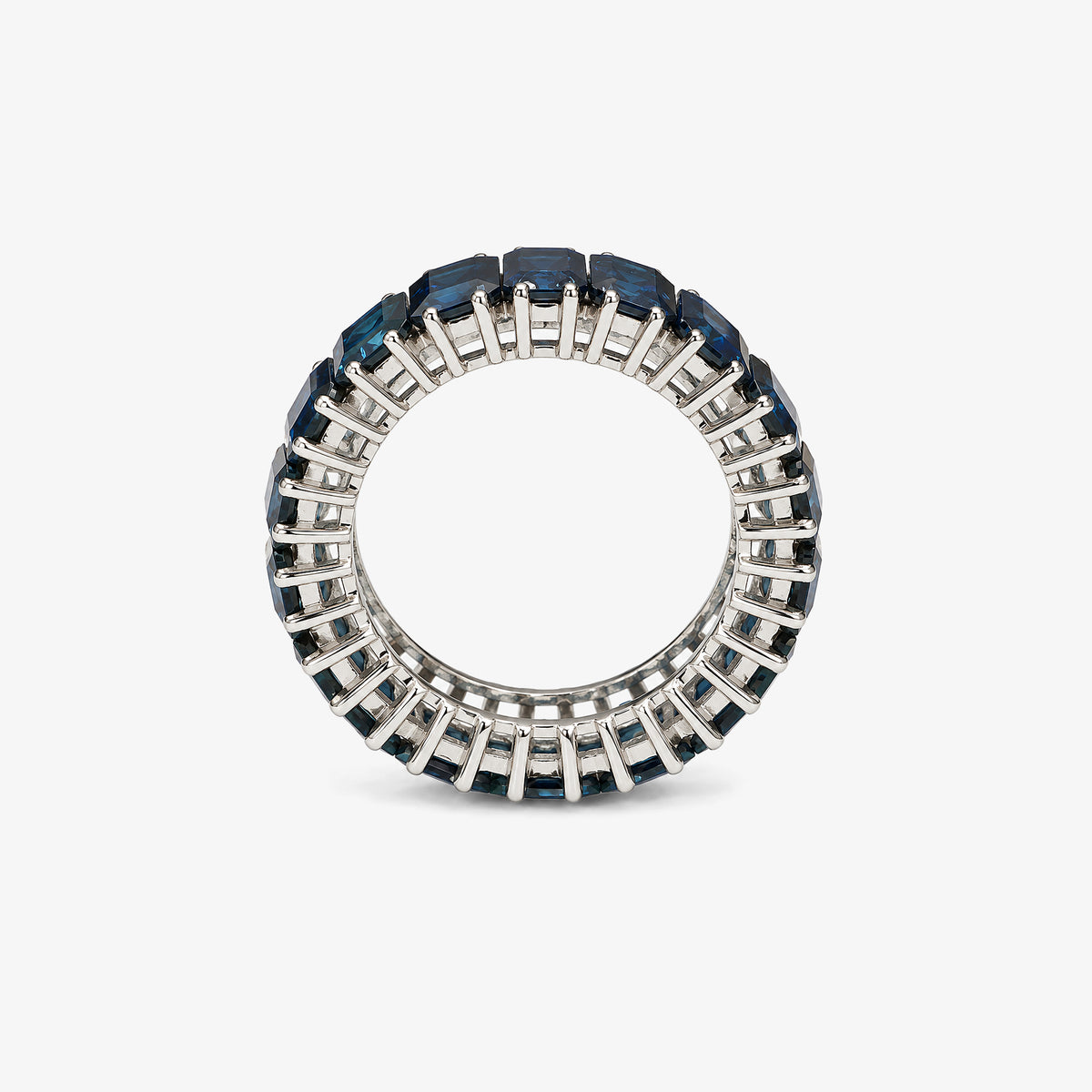 Inel eternity din aur 18K cu safire 11,83 ct