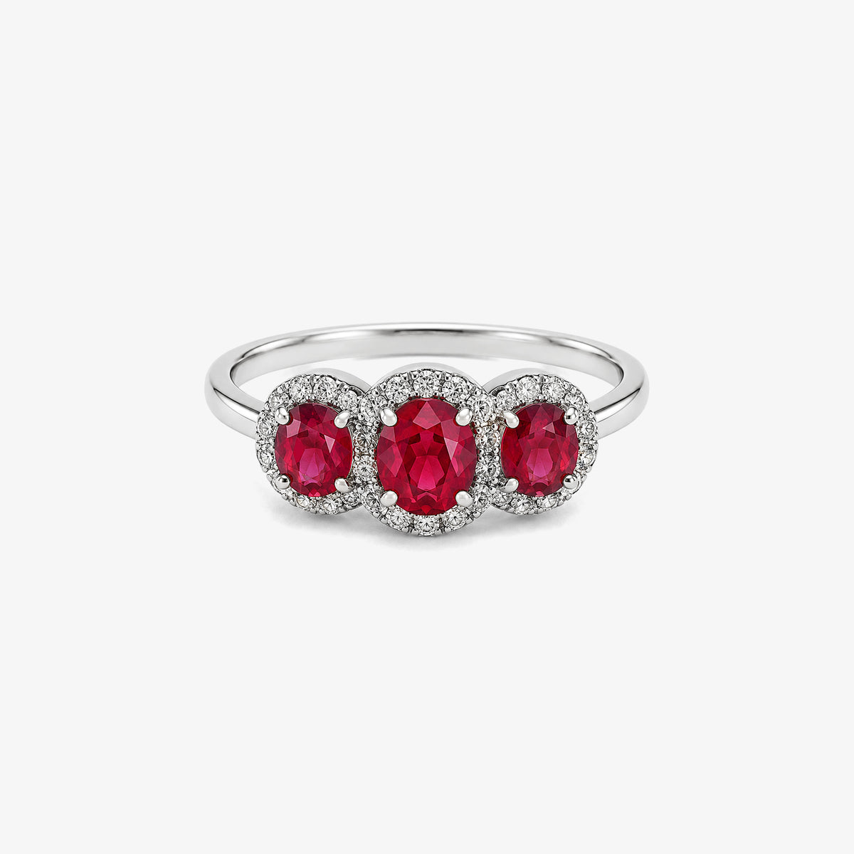 Inel din aur 18K cu rubine și diamante (1,32 + 0,22 ct)