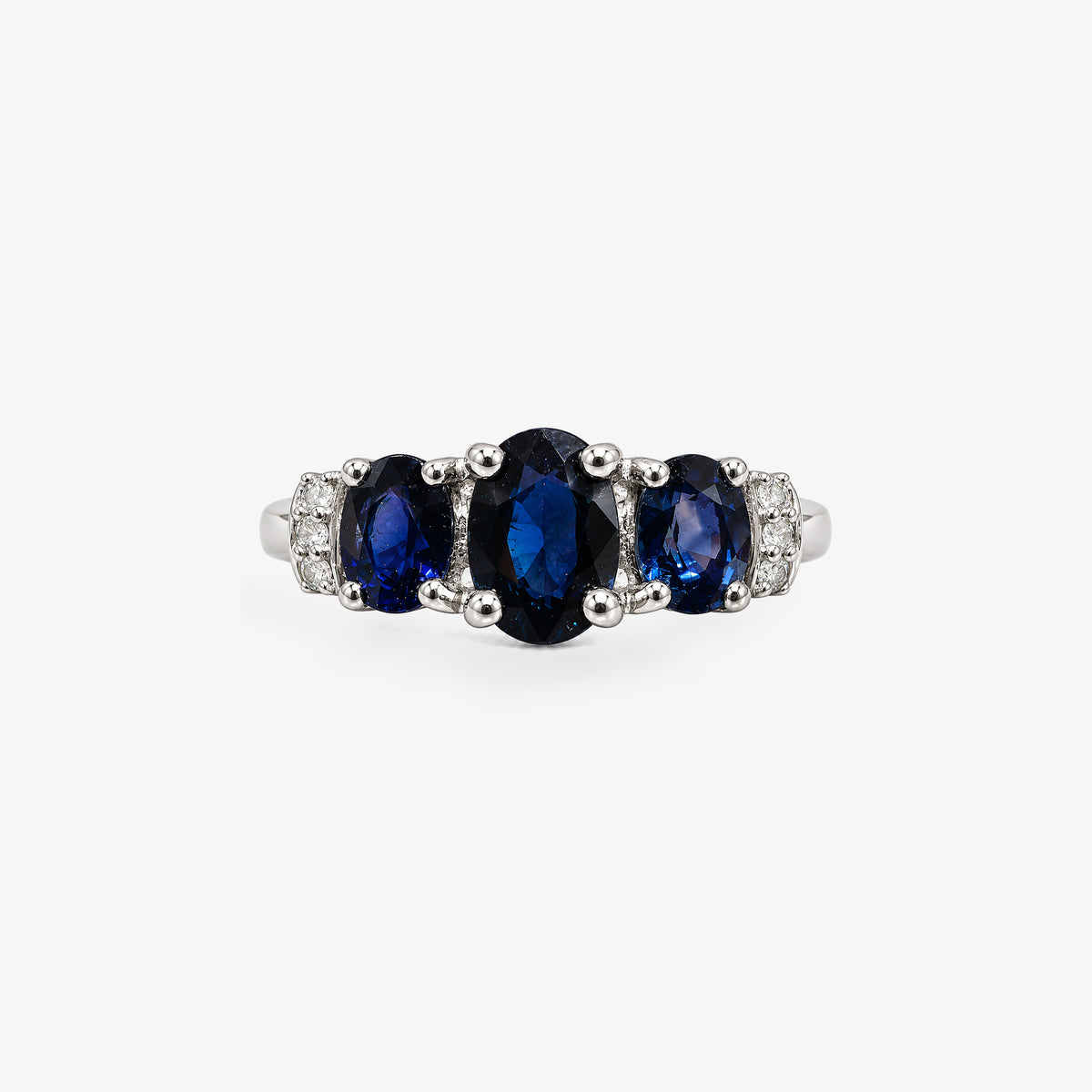 Inel din aur 18K cu safire și diamante (1,72 + 0,05 ct)