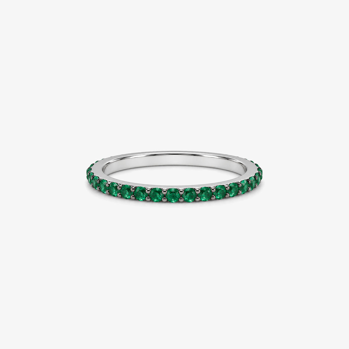 Inel eternity din aur 18K cu smaralde 0,54 ct
