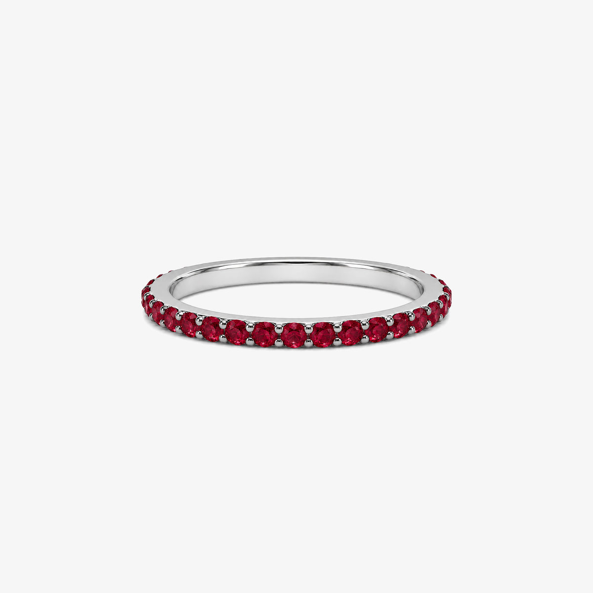 Inel eternity din aur 18K cu rubine 0,59 ct