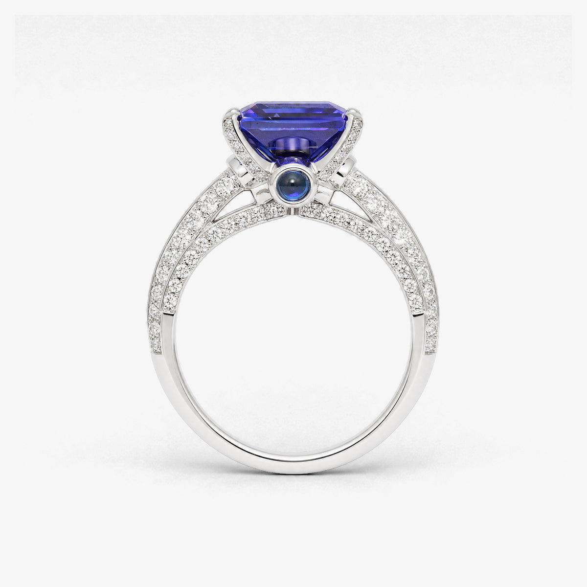 Inel ArtMan din aur 18K cu safire și tanzanit și diamante (5,67 + 0,90 + 0,20 ct)