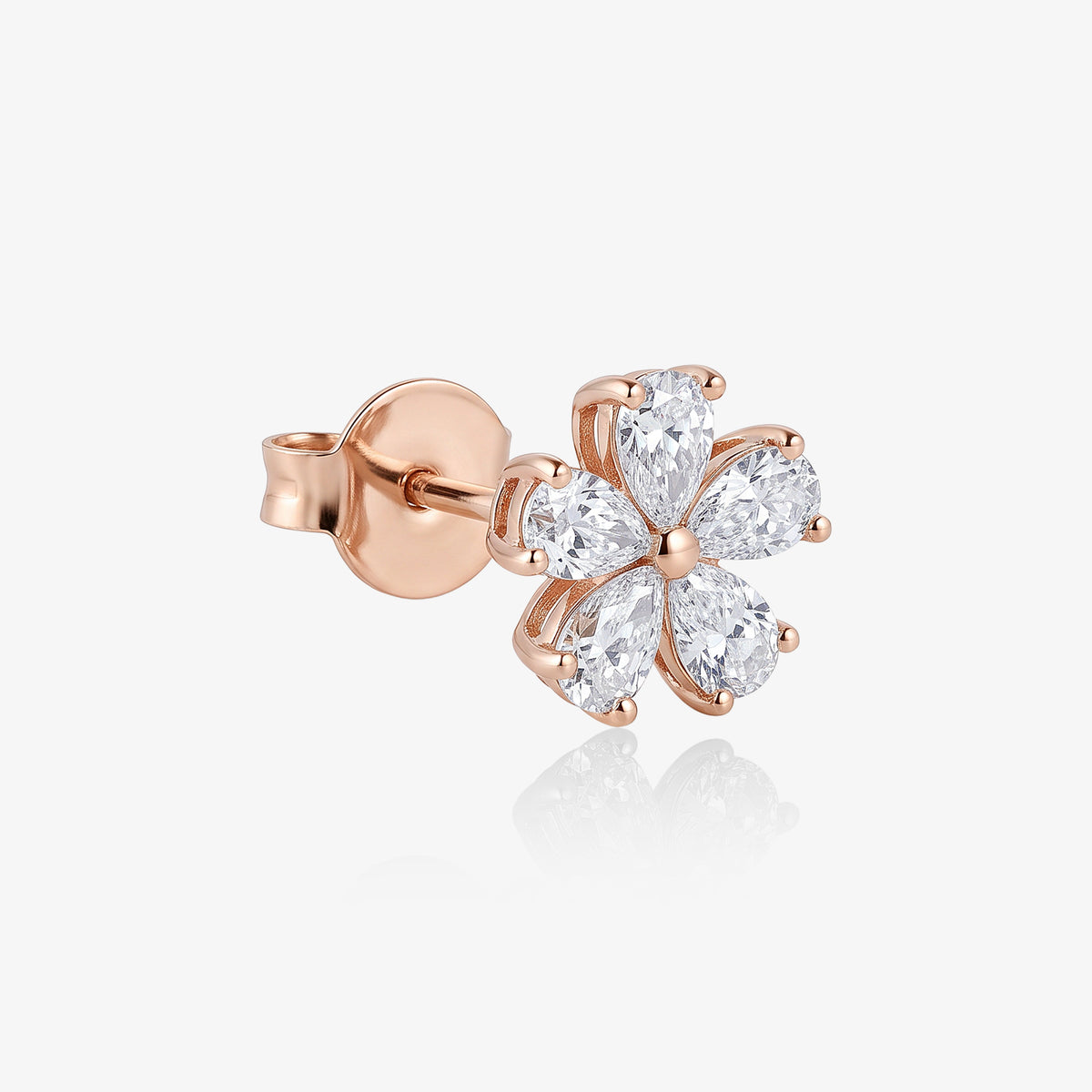 Cercei stud din aur rose 18K cu diamante naturale 1,00 ct – KP0035242