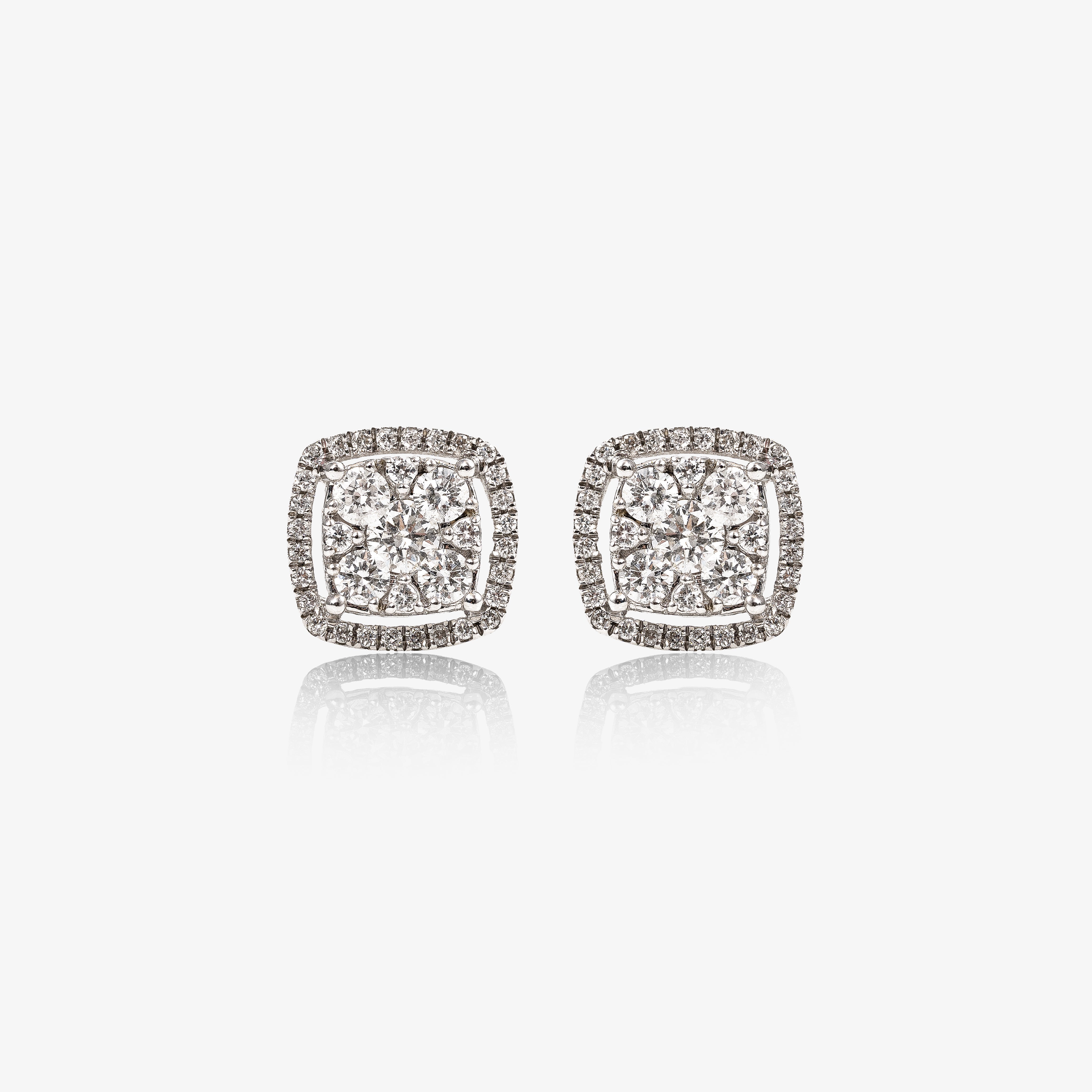 Cercei aur 18k cu diamante 0.74 ct