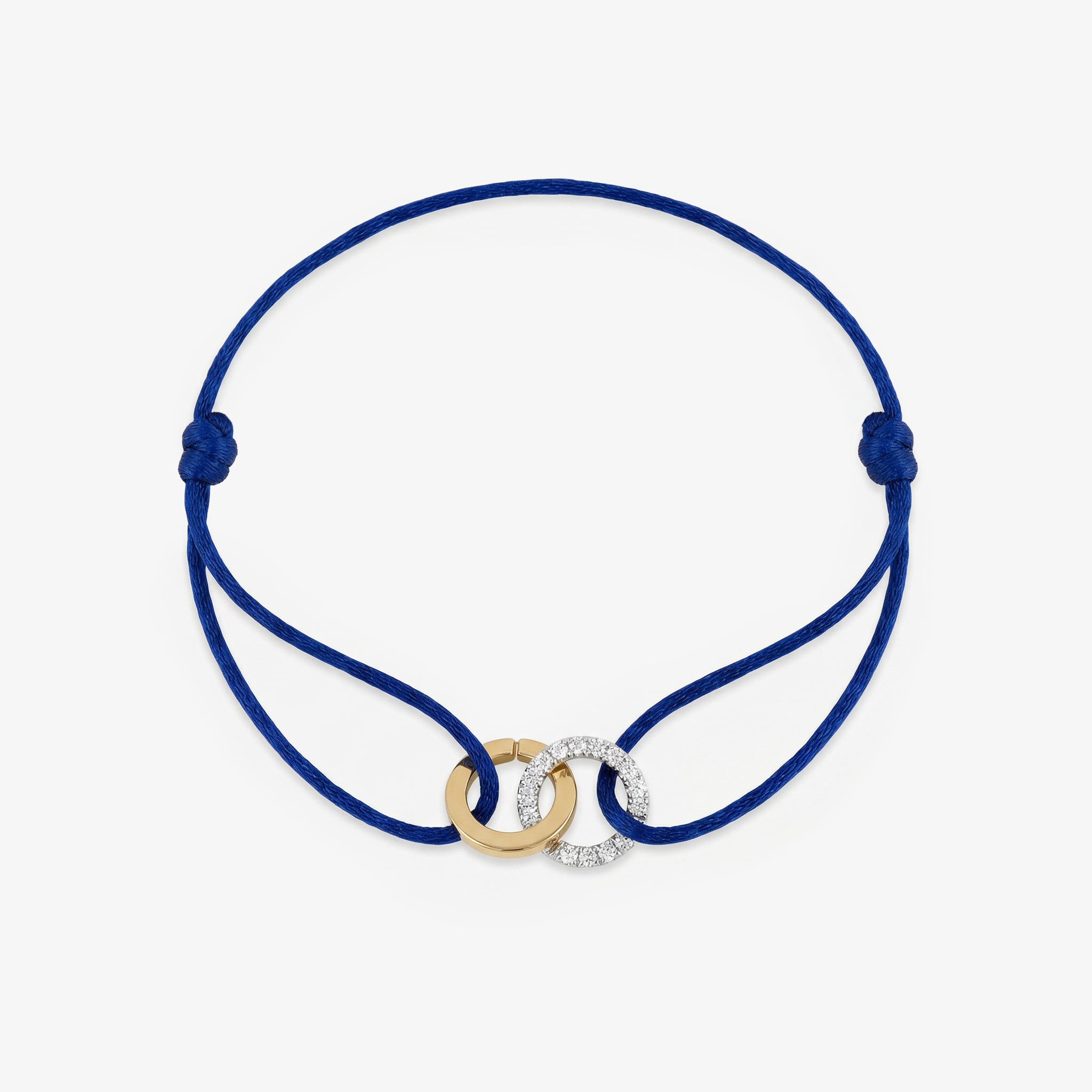 Bratara pe snur Circle of Love cu diamante 0.20ct