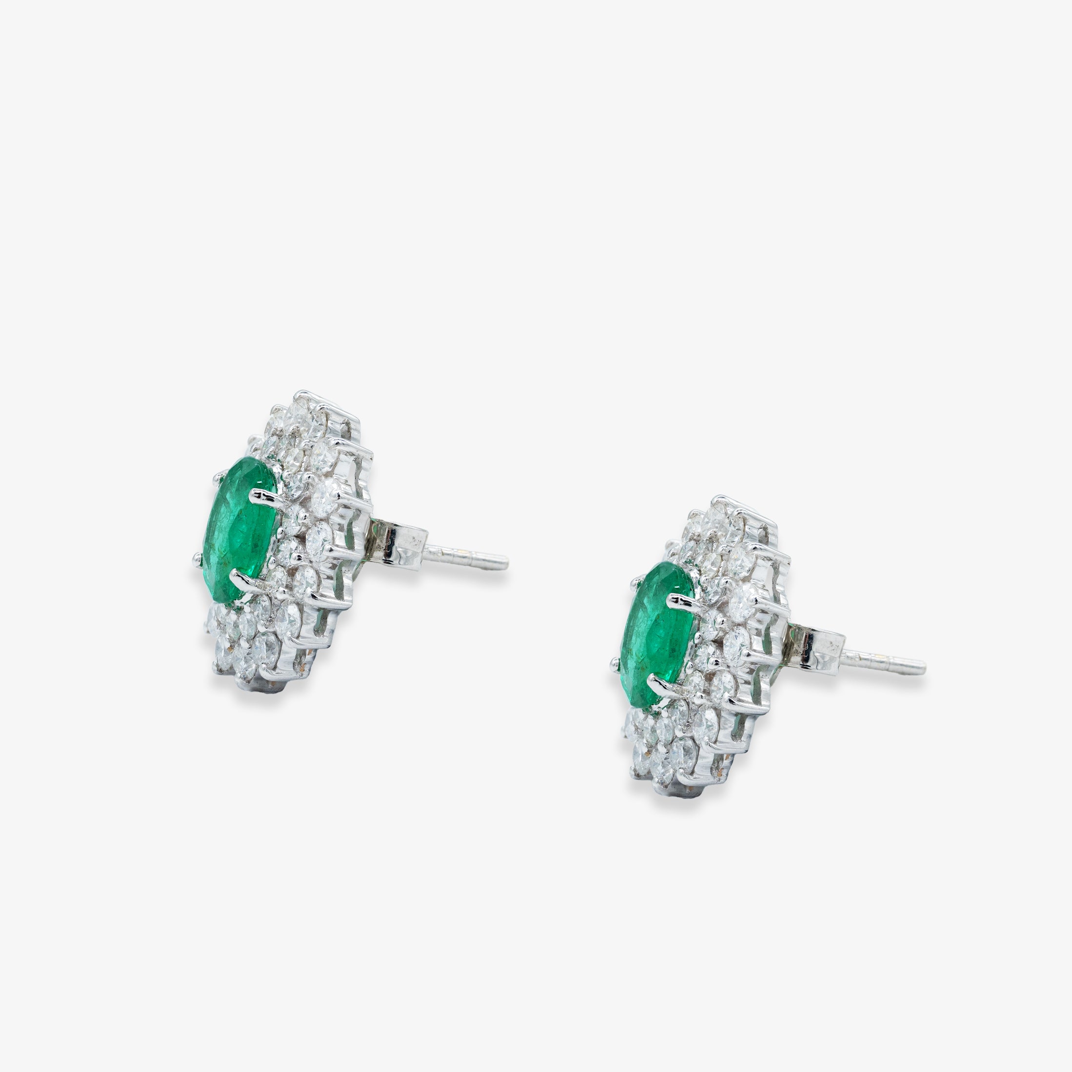 VANESA EARRINGS WITH EMERALDS AND DIAMONDS