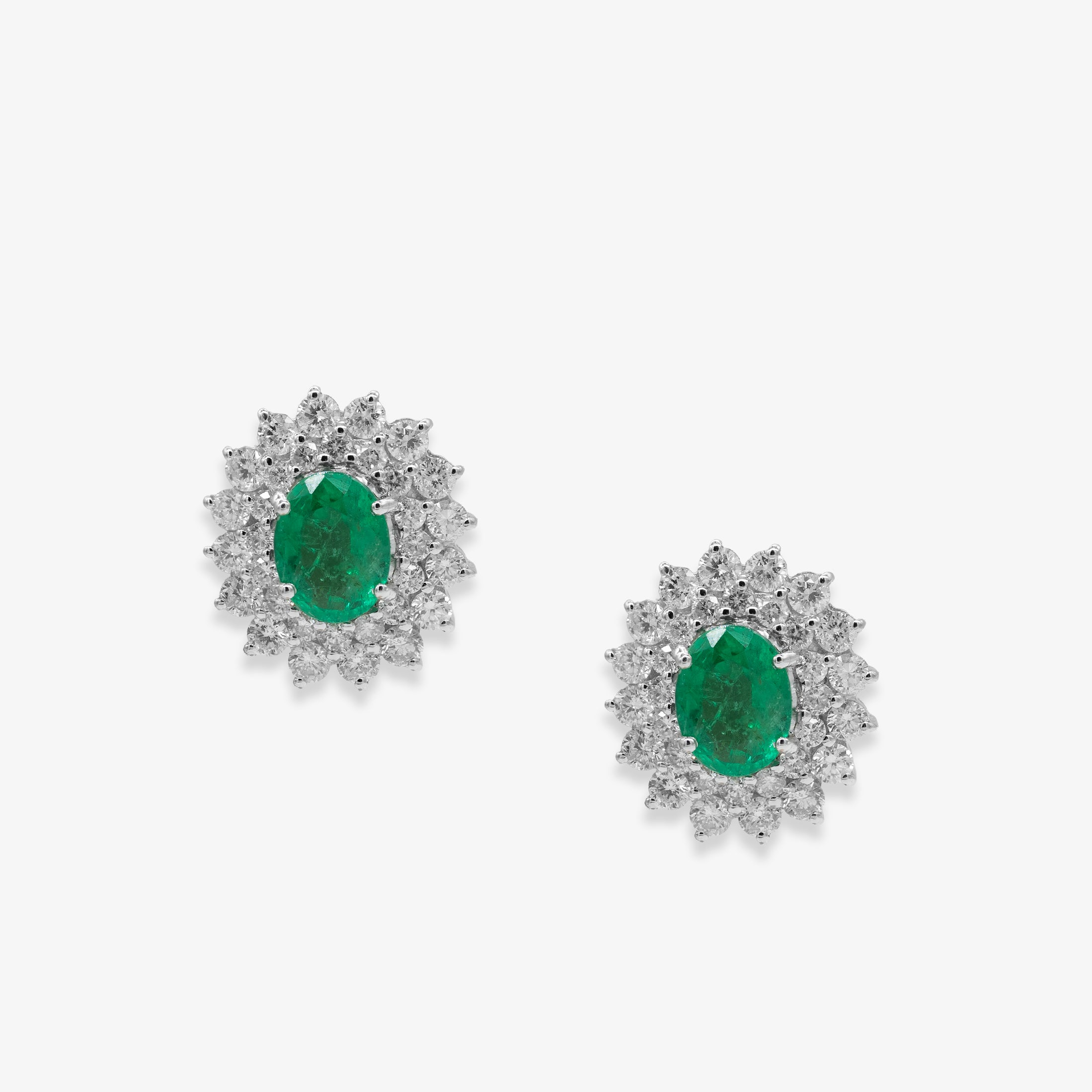 VANESA EARRINGS WITH EMERALDS AND DIAMONDS