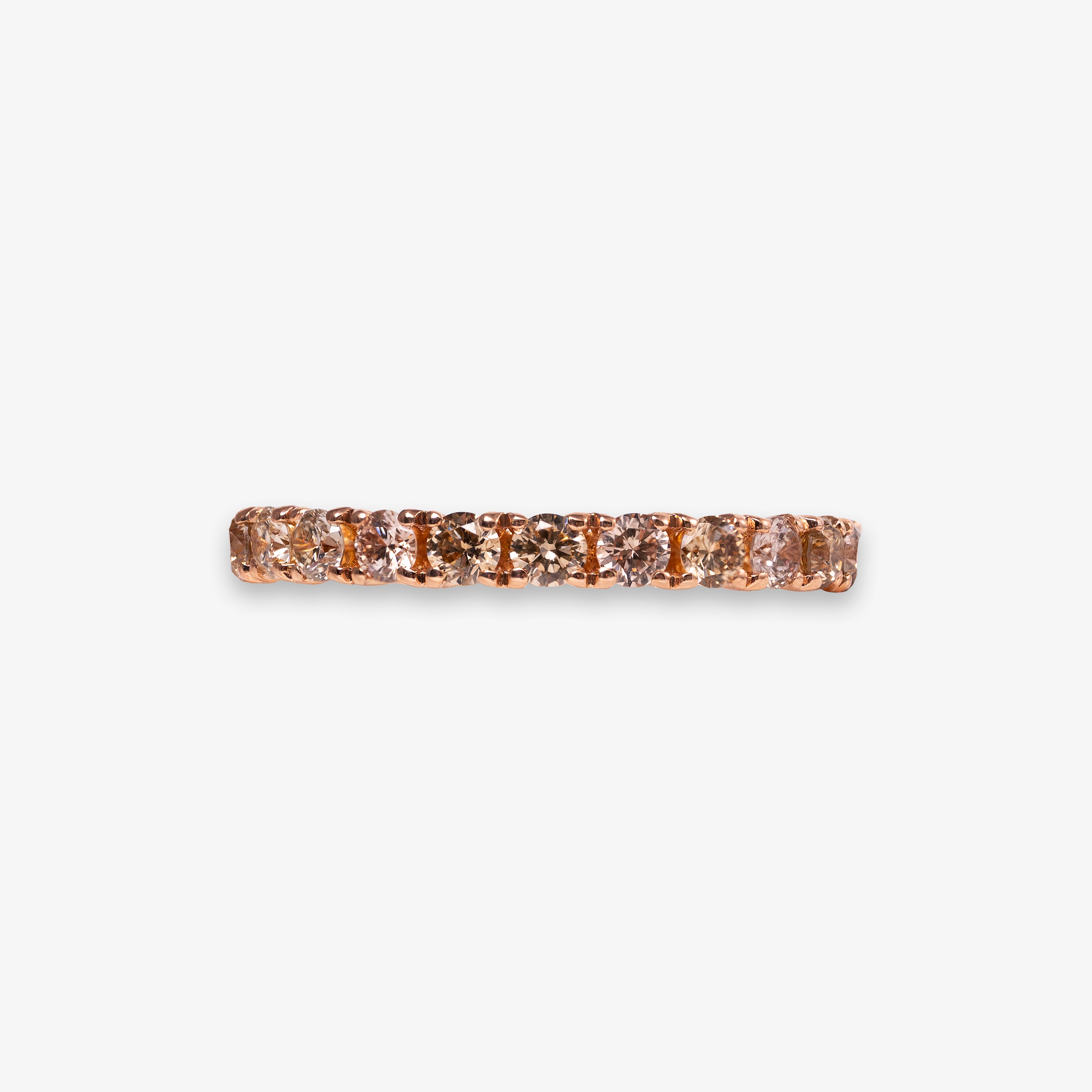 Inel eternity aur 18k cu diamante brown 1.50 ct