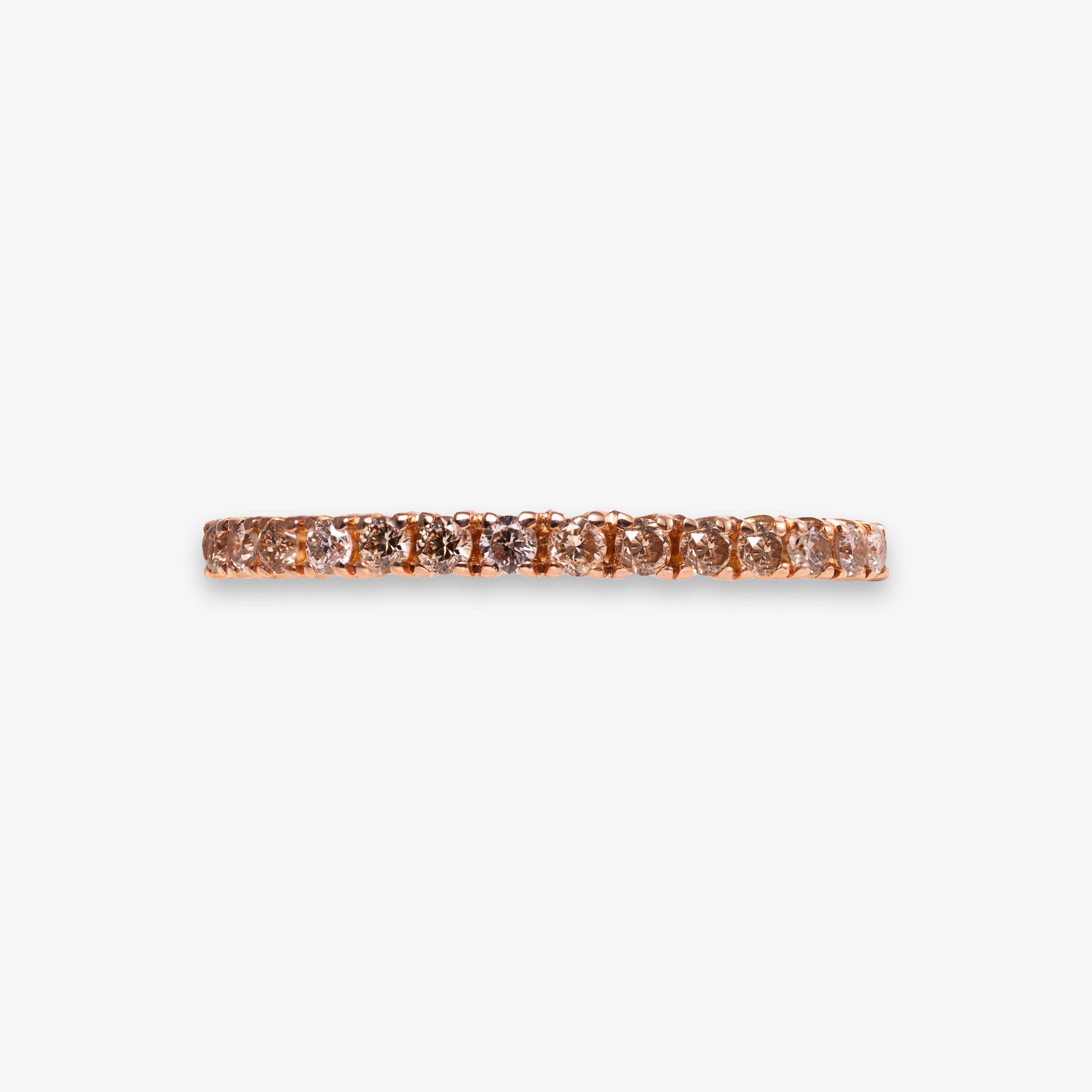 Inel eternity aur 18k cu diamante brown 0.50 ct