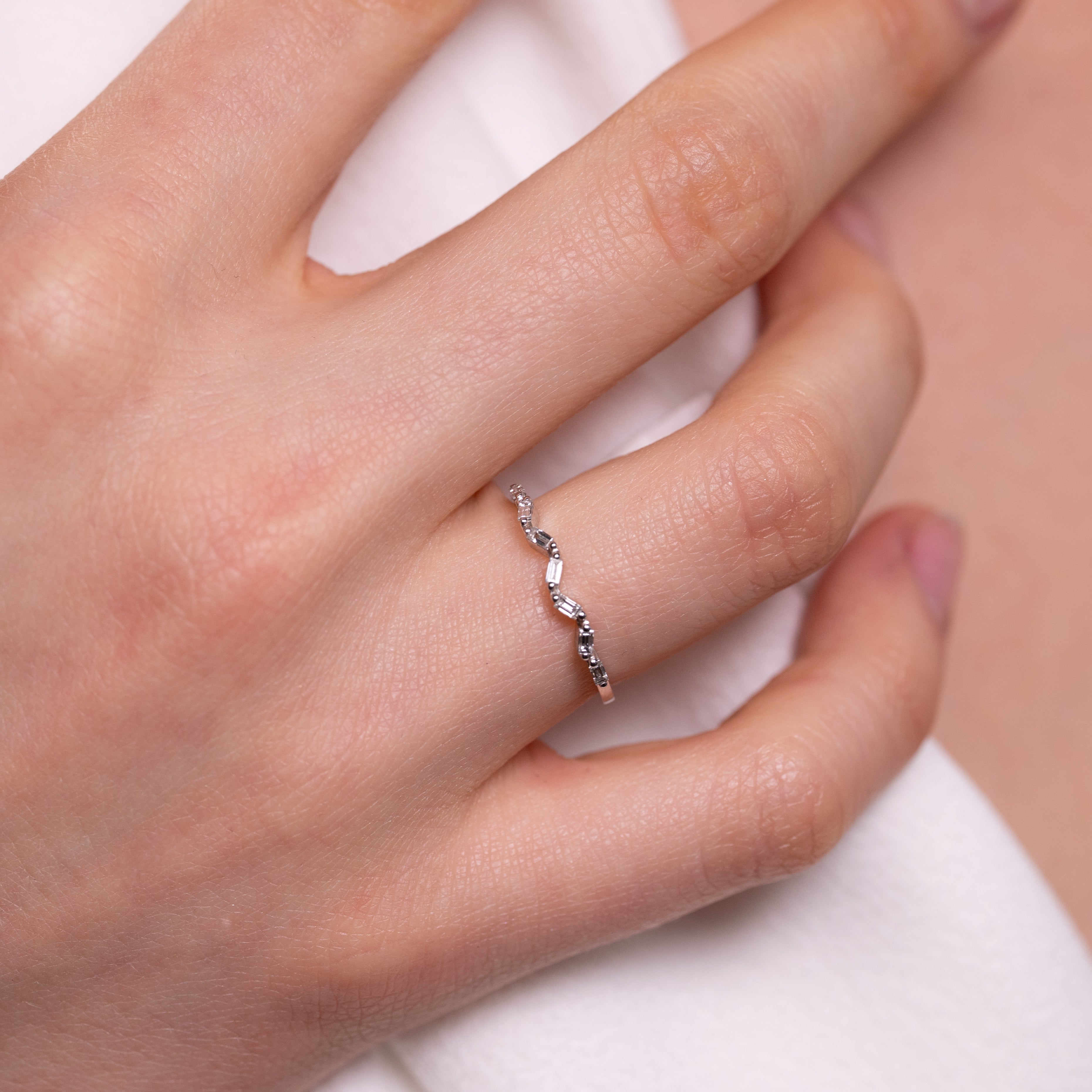 Inel aur 18k cu diamante 0.12 ct