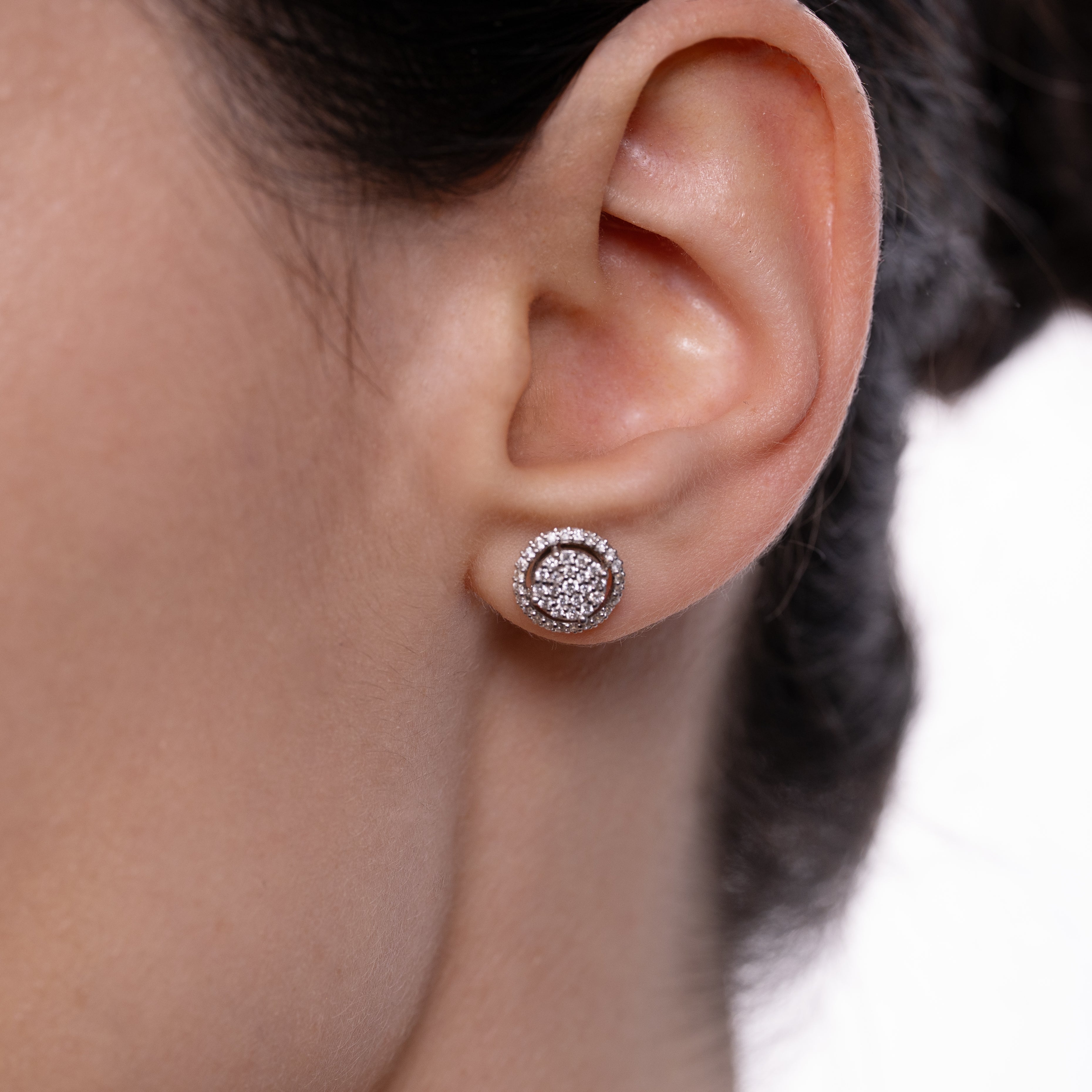 Cercei aur 18k cu diamante 0.78 ct