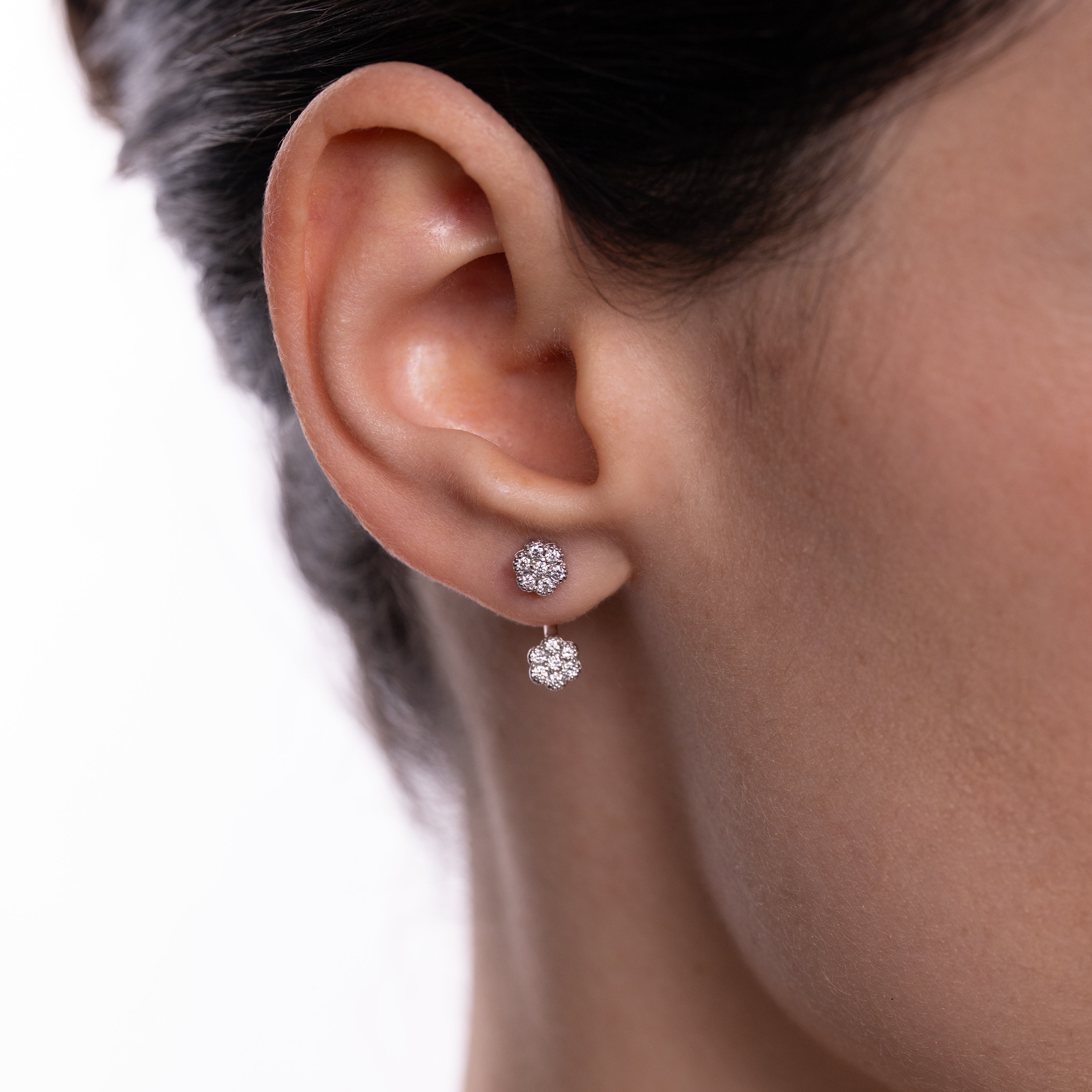 Cercei aur 18k cu diamante 0.36 ct