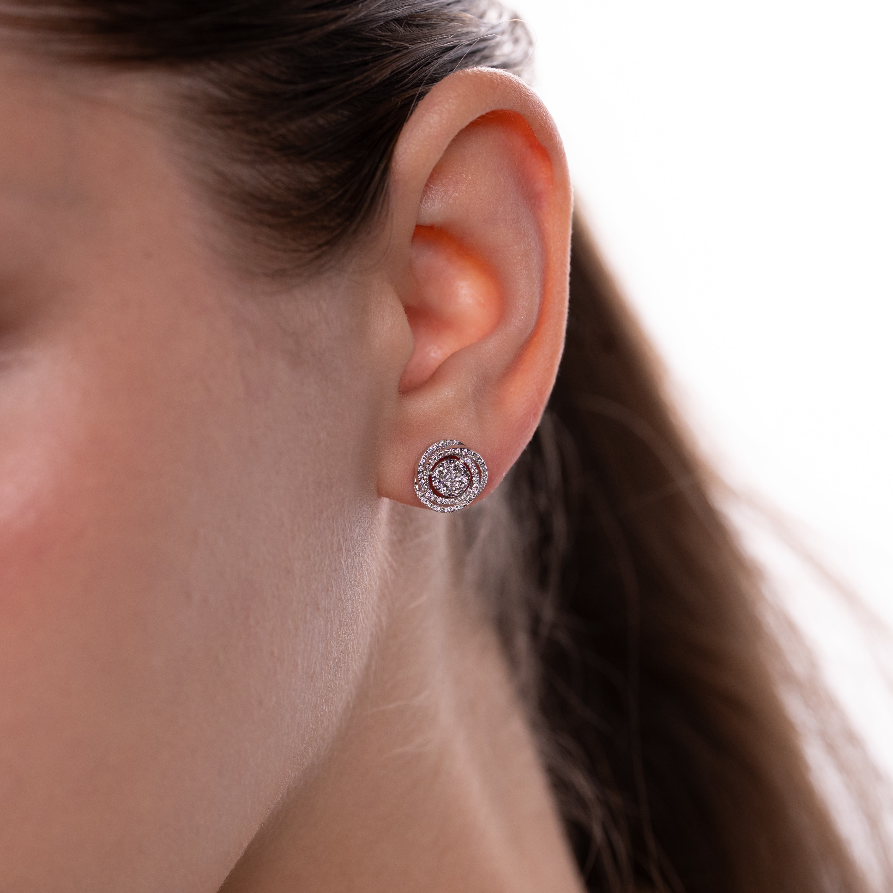 CROSS EARRINGS WITH DIAMONDS