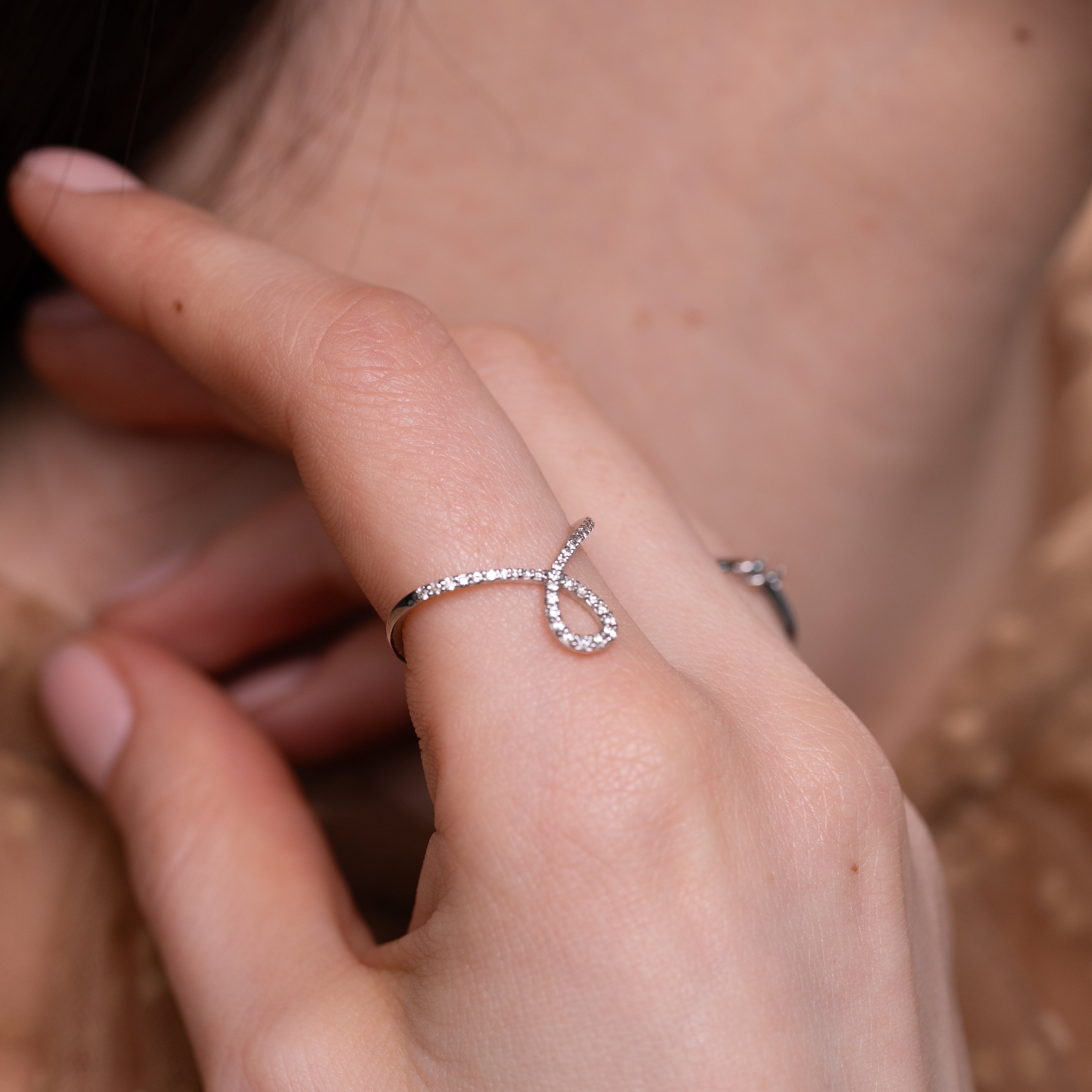 Inel aur 18k cu diamante 0.21 ct