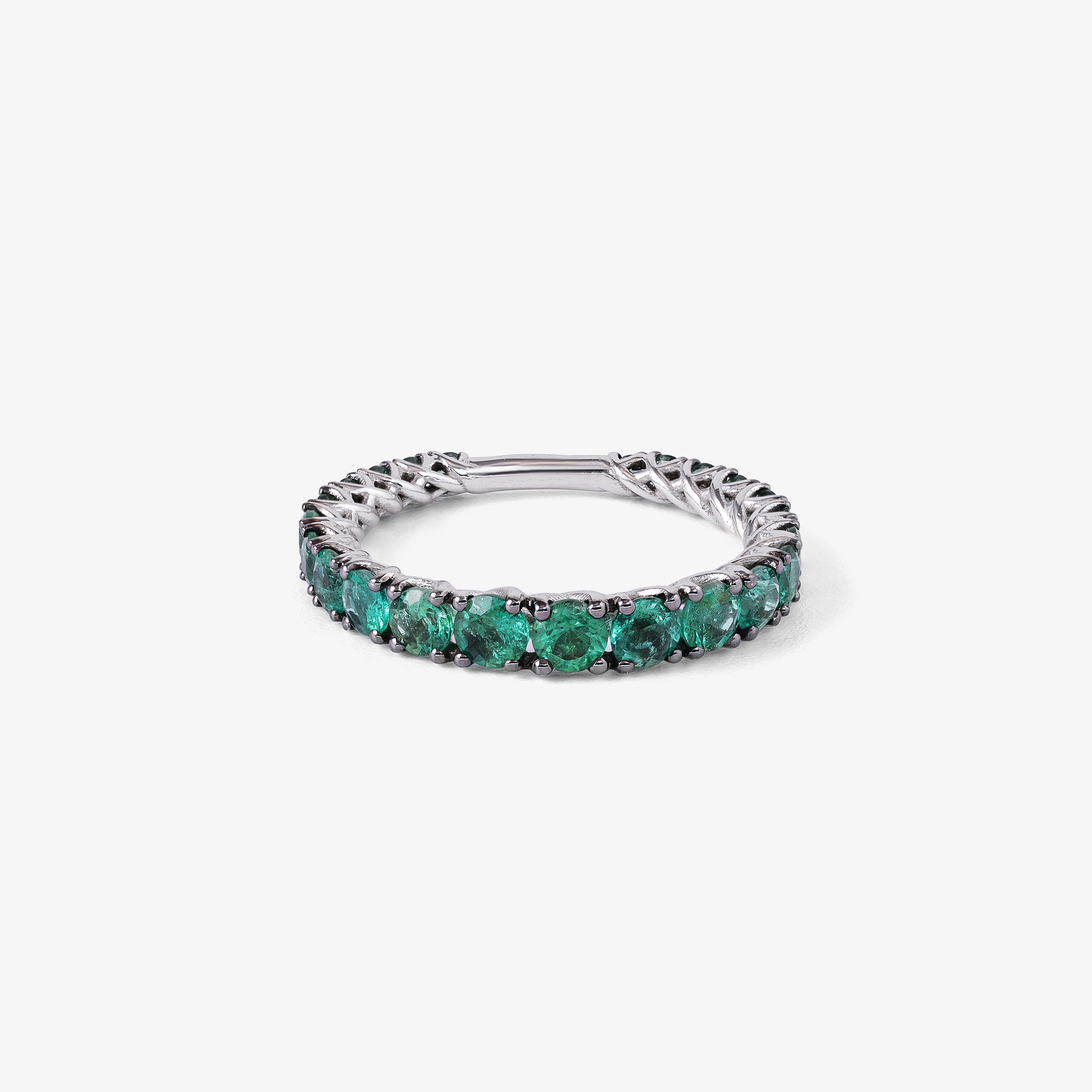 Inel eternity aur 18k cu smaralde 1.63 ct