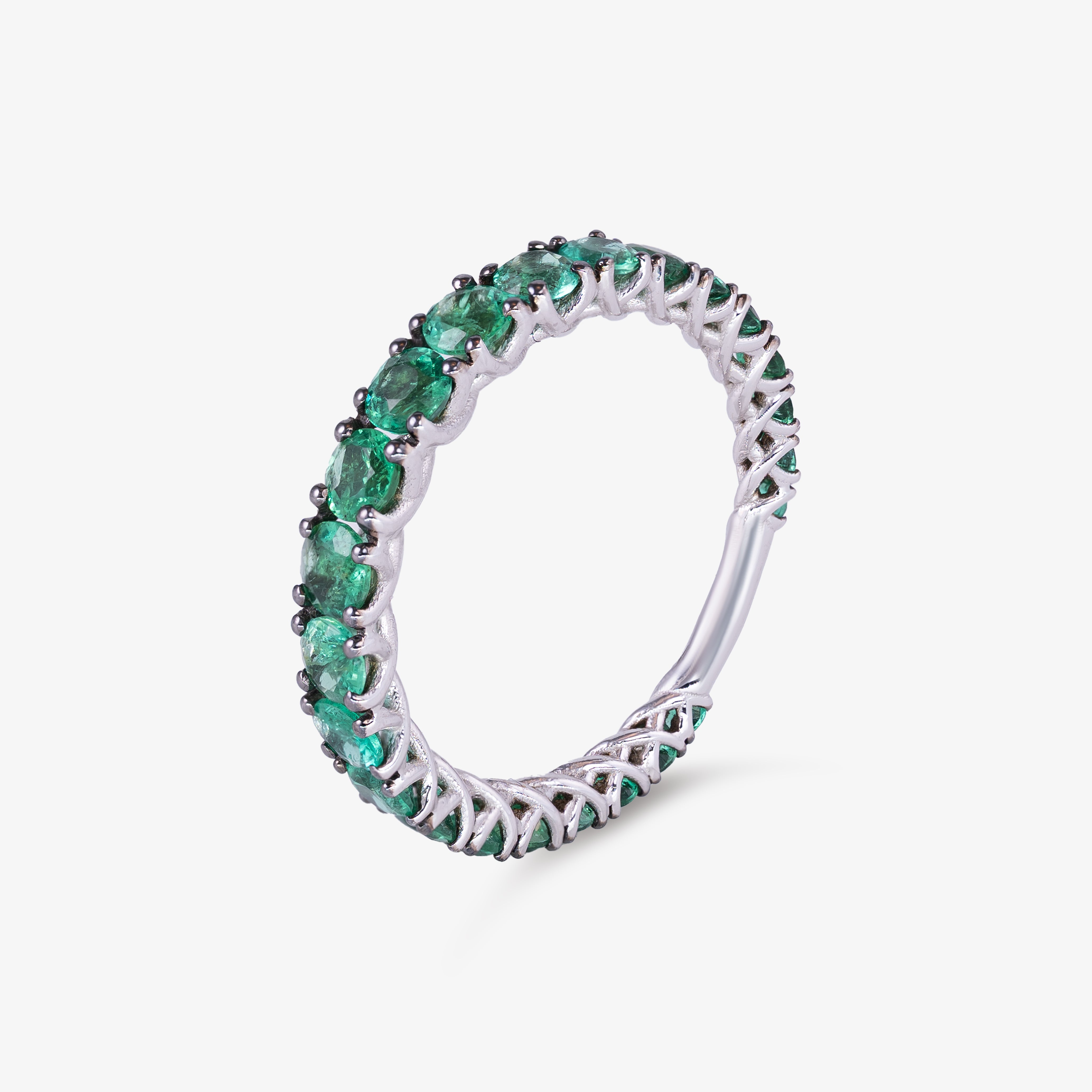 Inel eternity aur 18k cu smaralde 1.63 ct