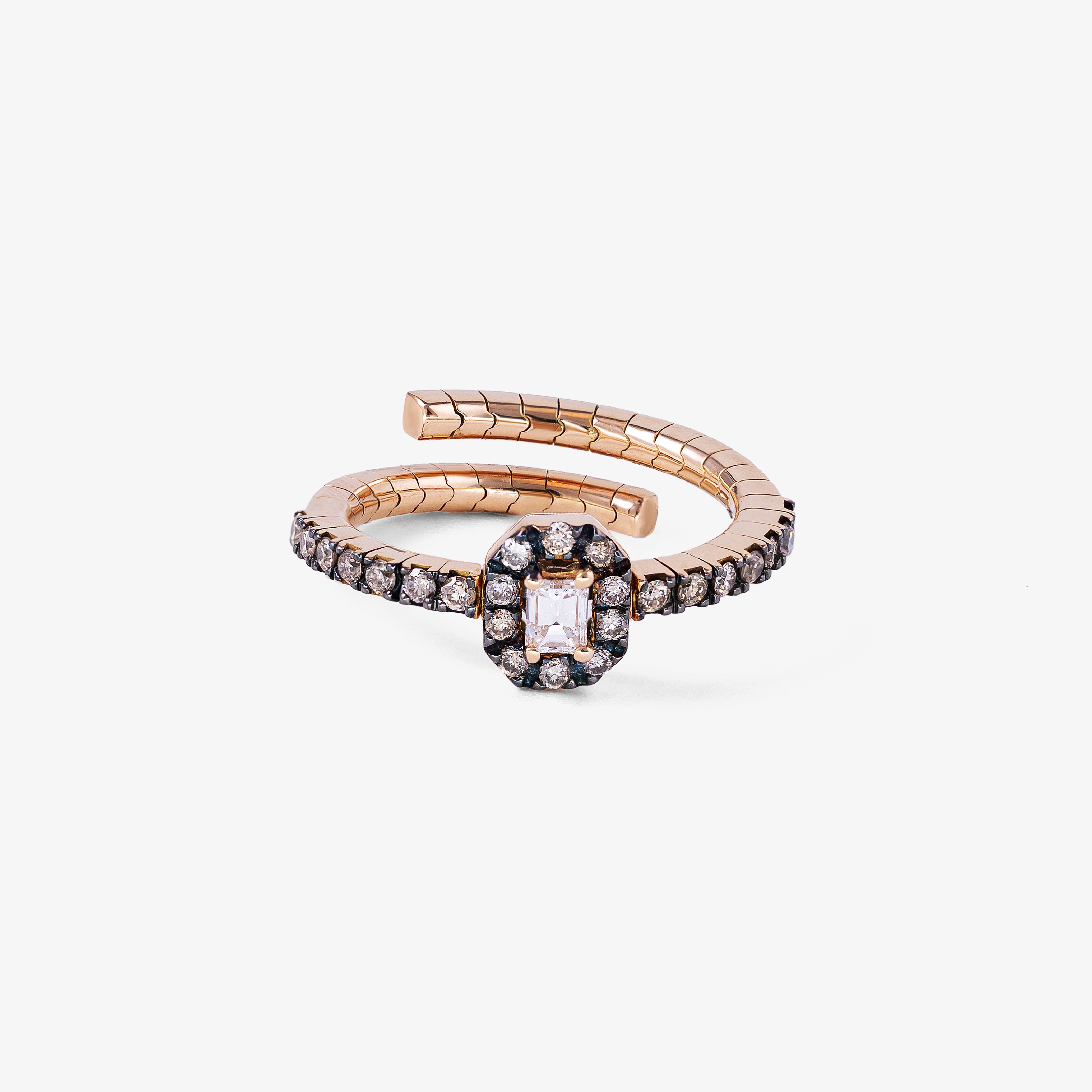 Inel aur 18k cu diamante brown 0.38 ct