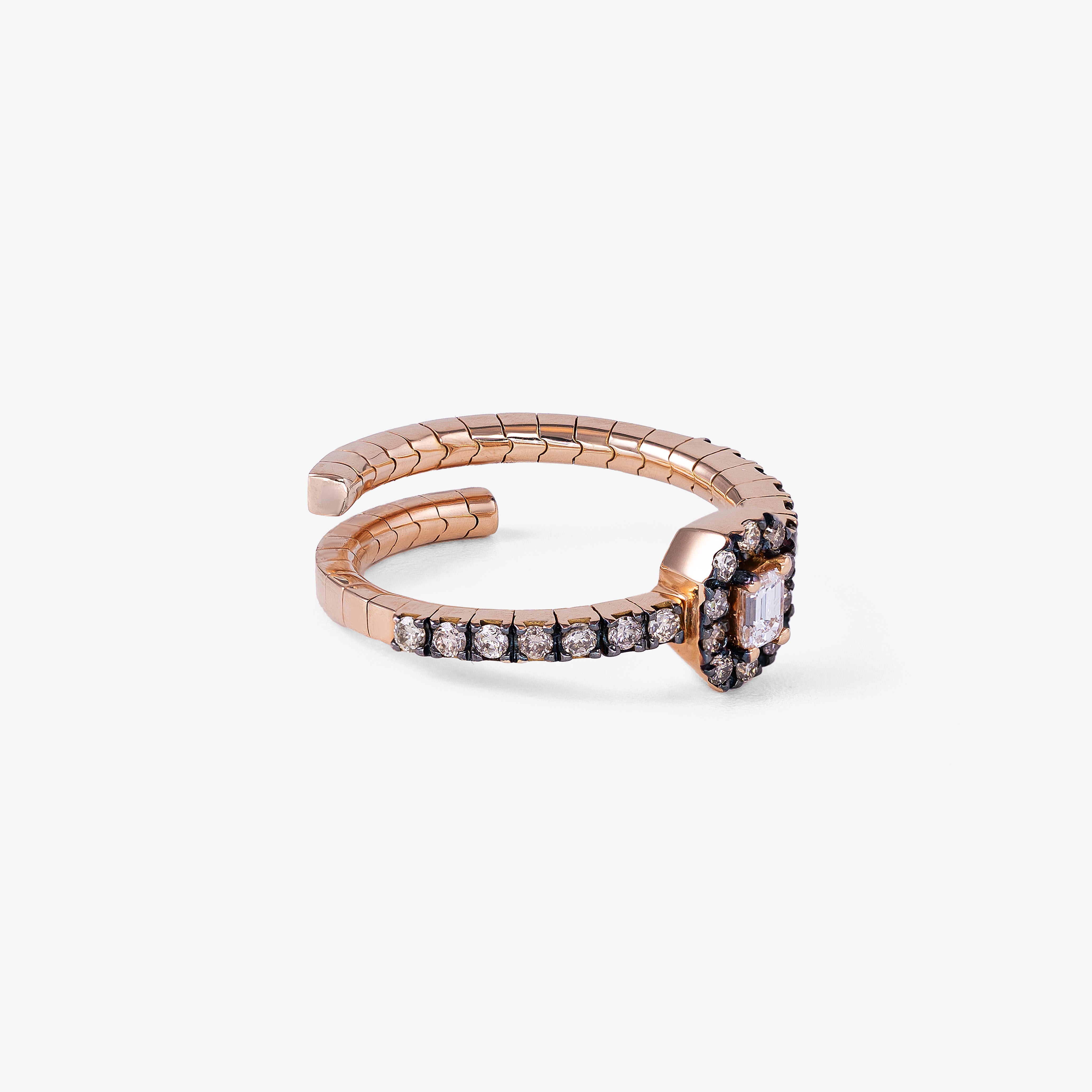 Inel aur 18k cu diamante brown 0.38 ct
