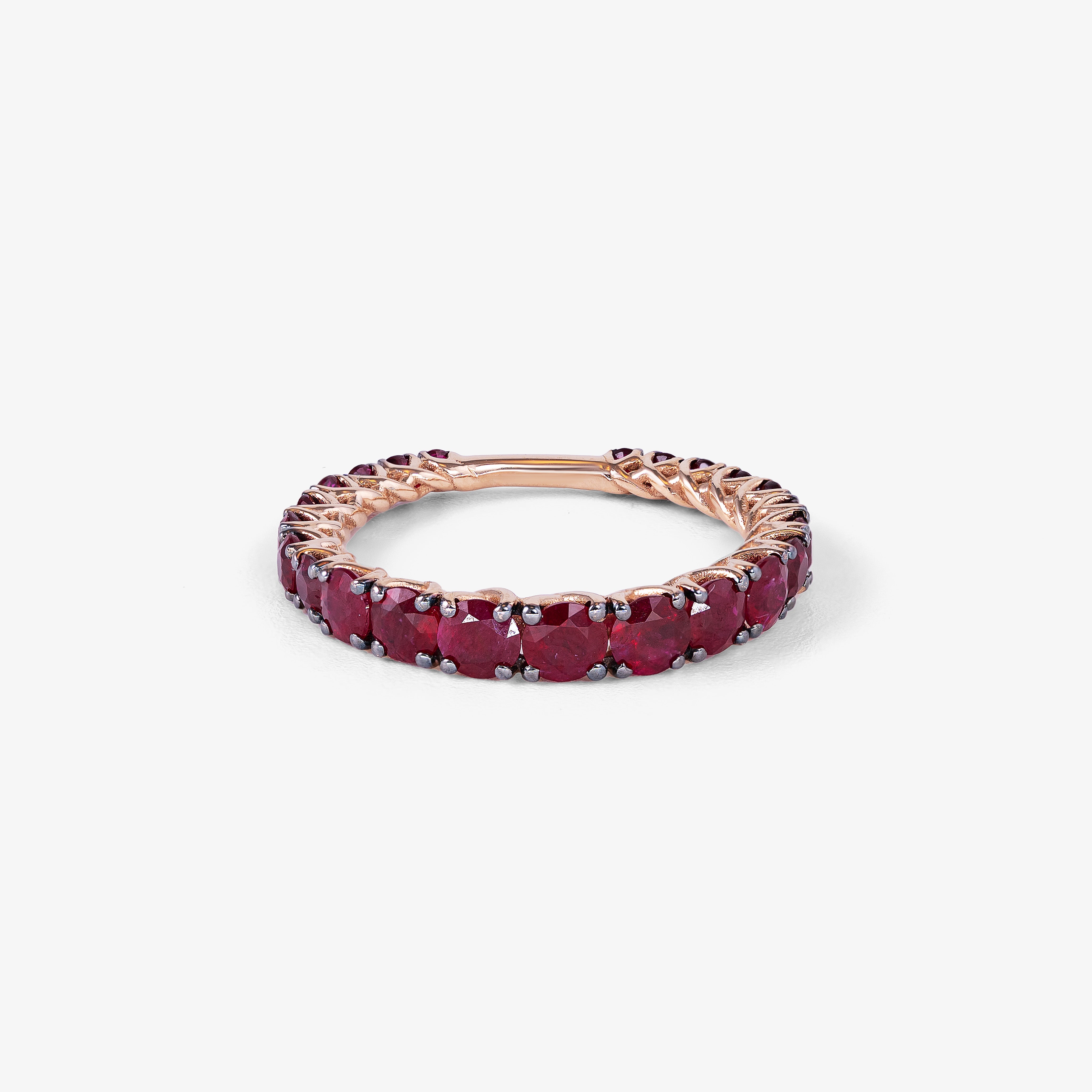 Inel eternity aur 18k cu rubine 2.61 ct