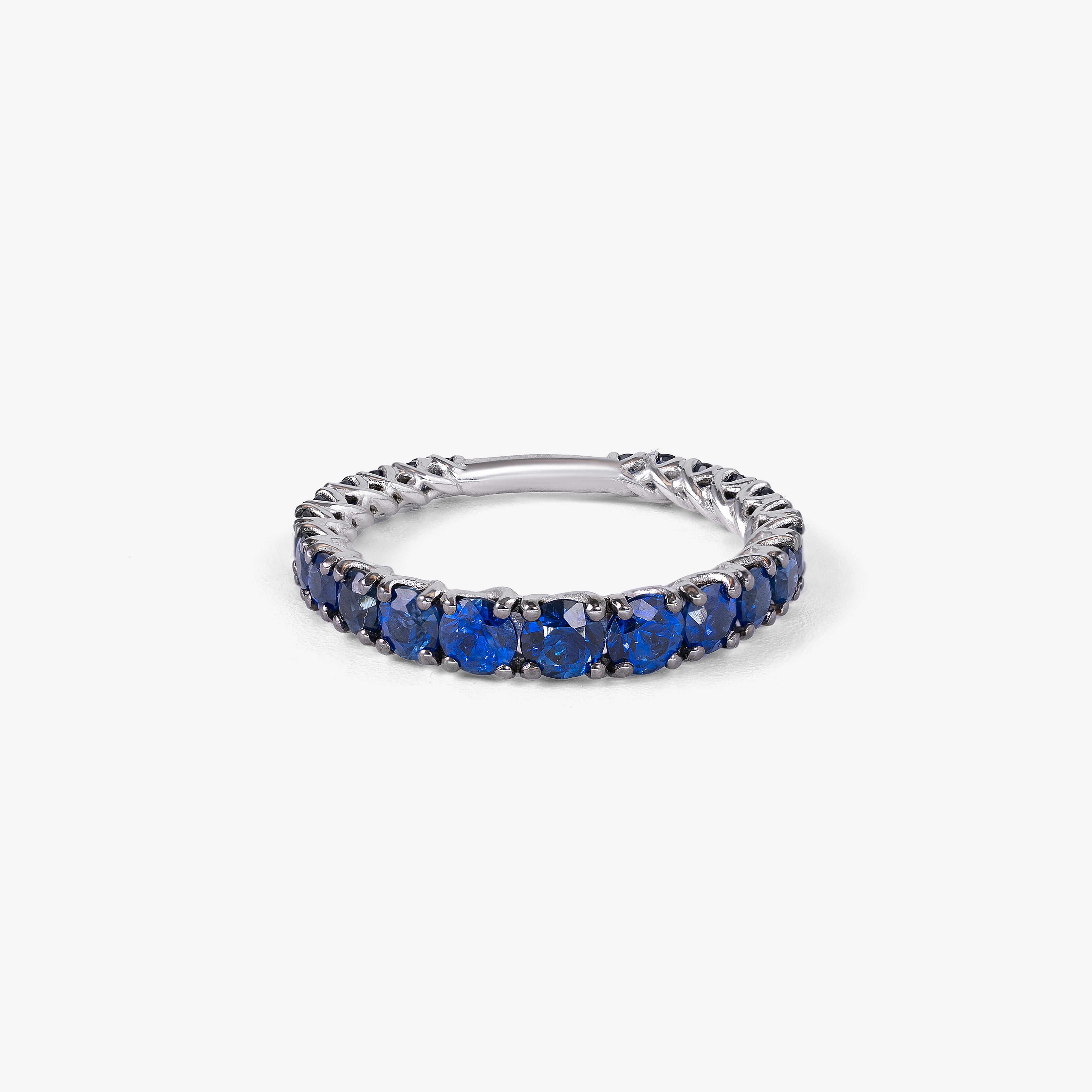 Inel eternity aur 18k cu safire 2.42 ct