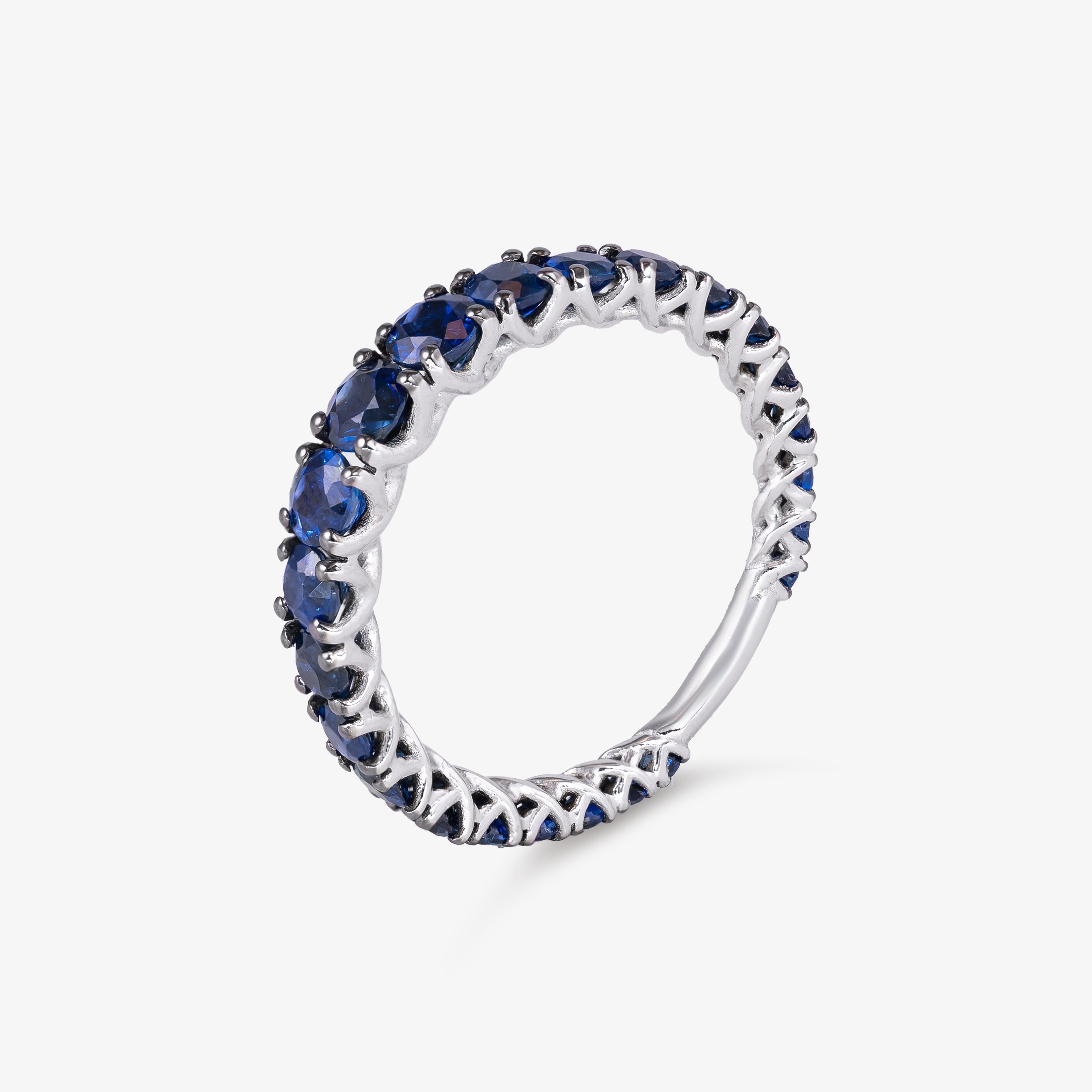 Inel eternity aur 18k cu safire 2.42 ct
