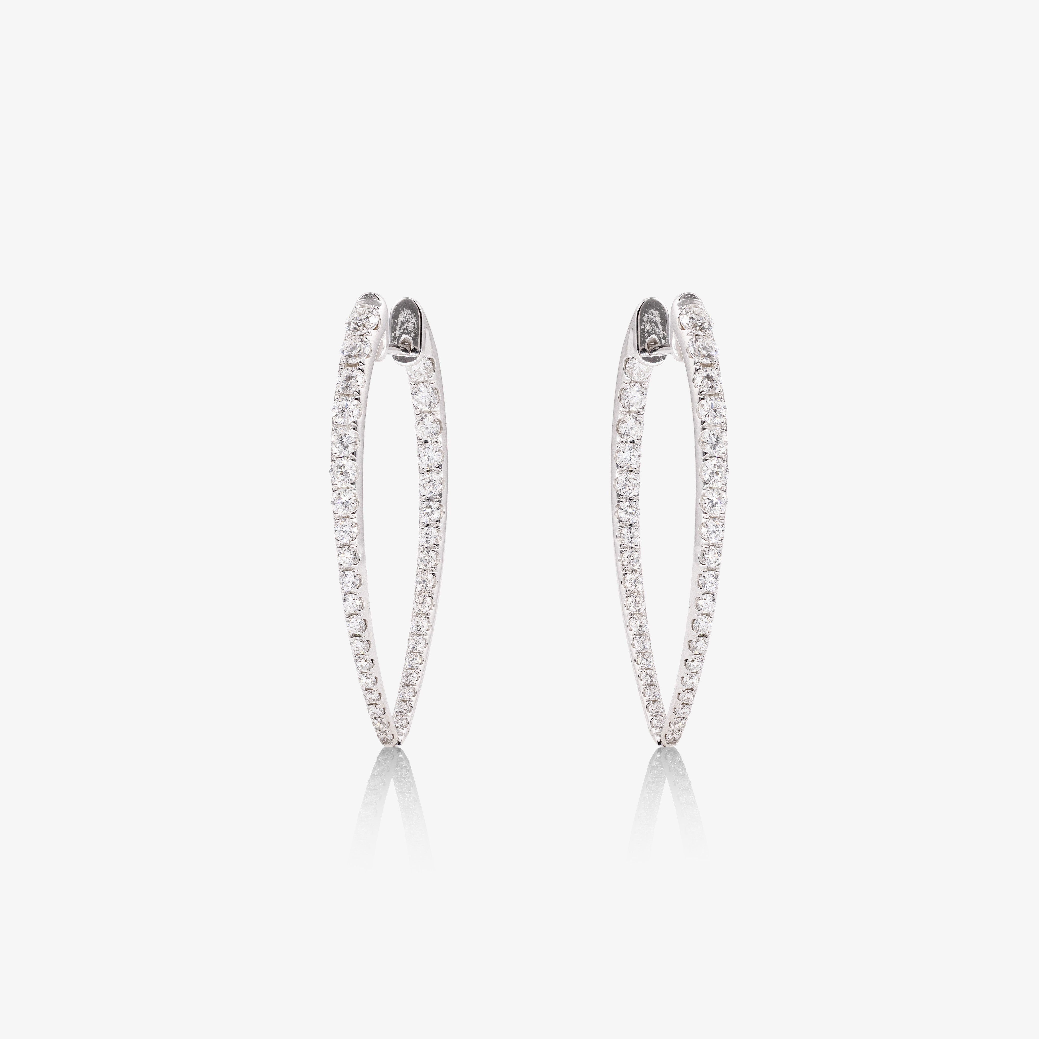 Cercei aur 18k cu diamante 1.83 ct